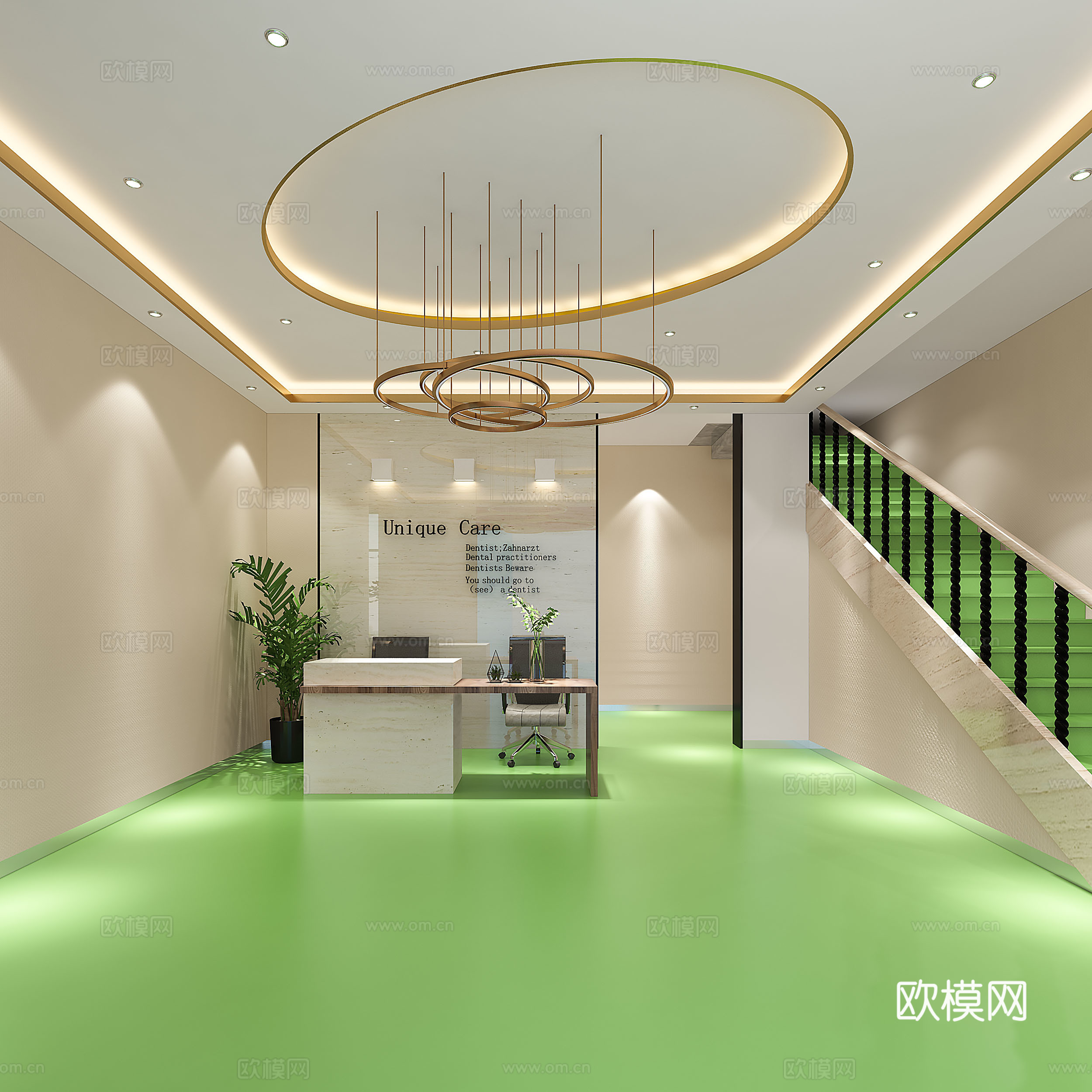现代风格牙科医院手术室3d模型