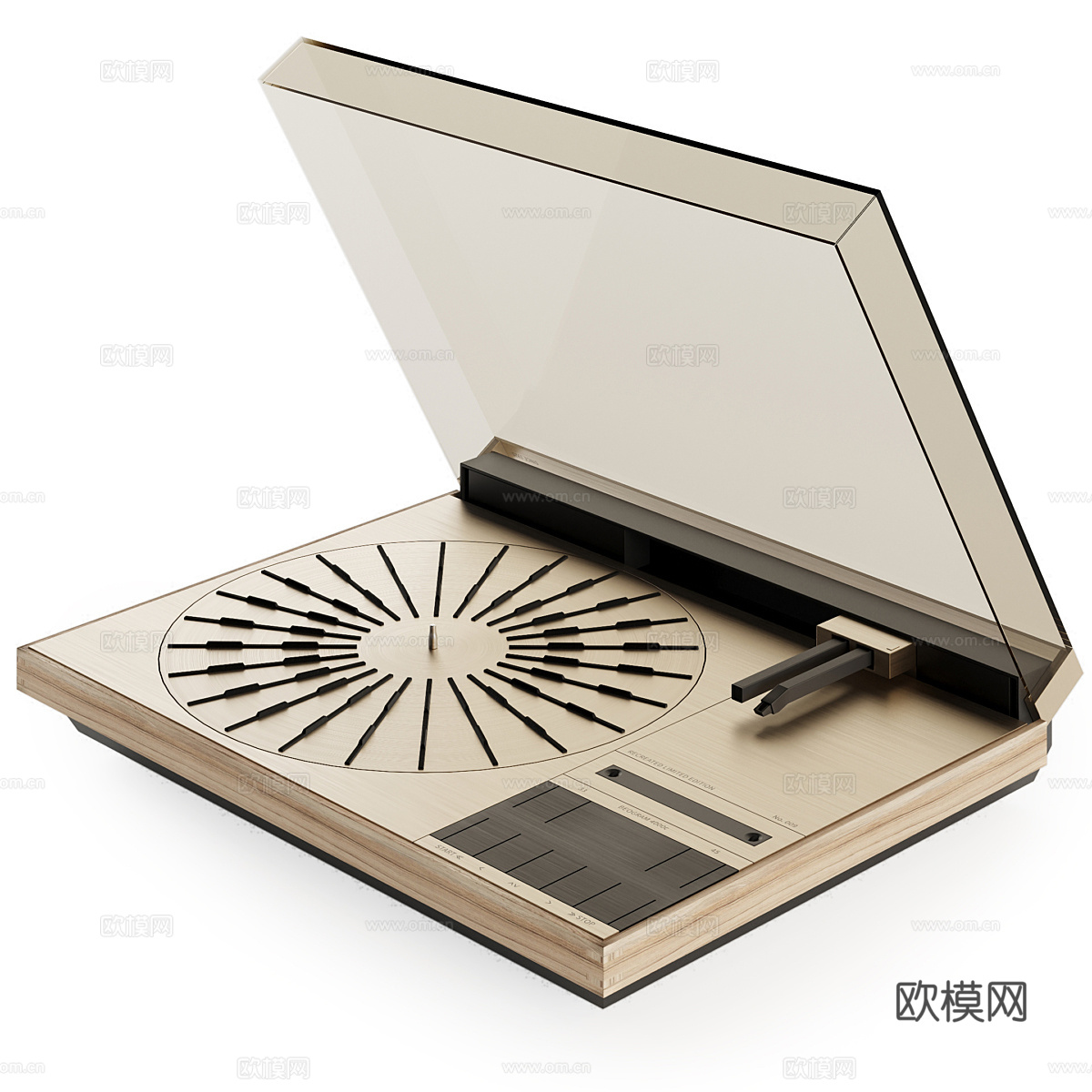 黑胶唱片机3d模型
