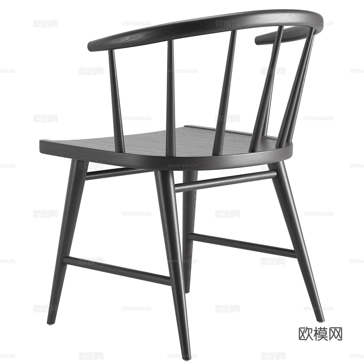 新中式木质椅子3d模型