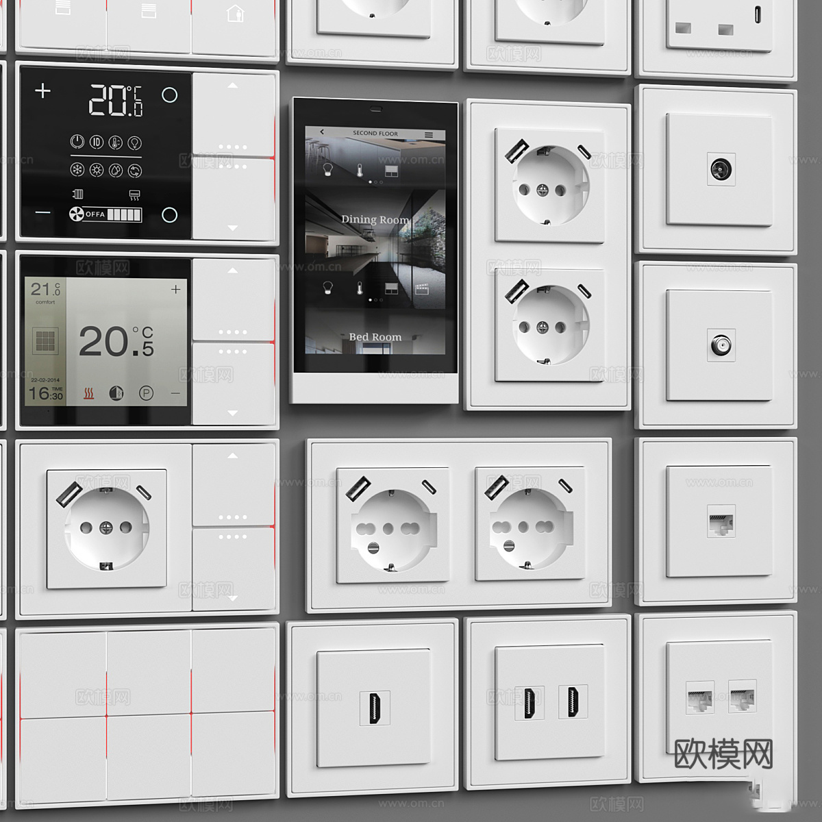 开关插座3d模型