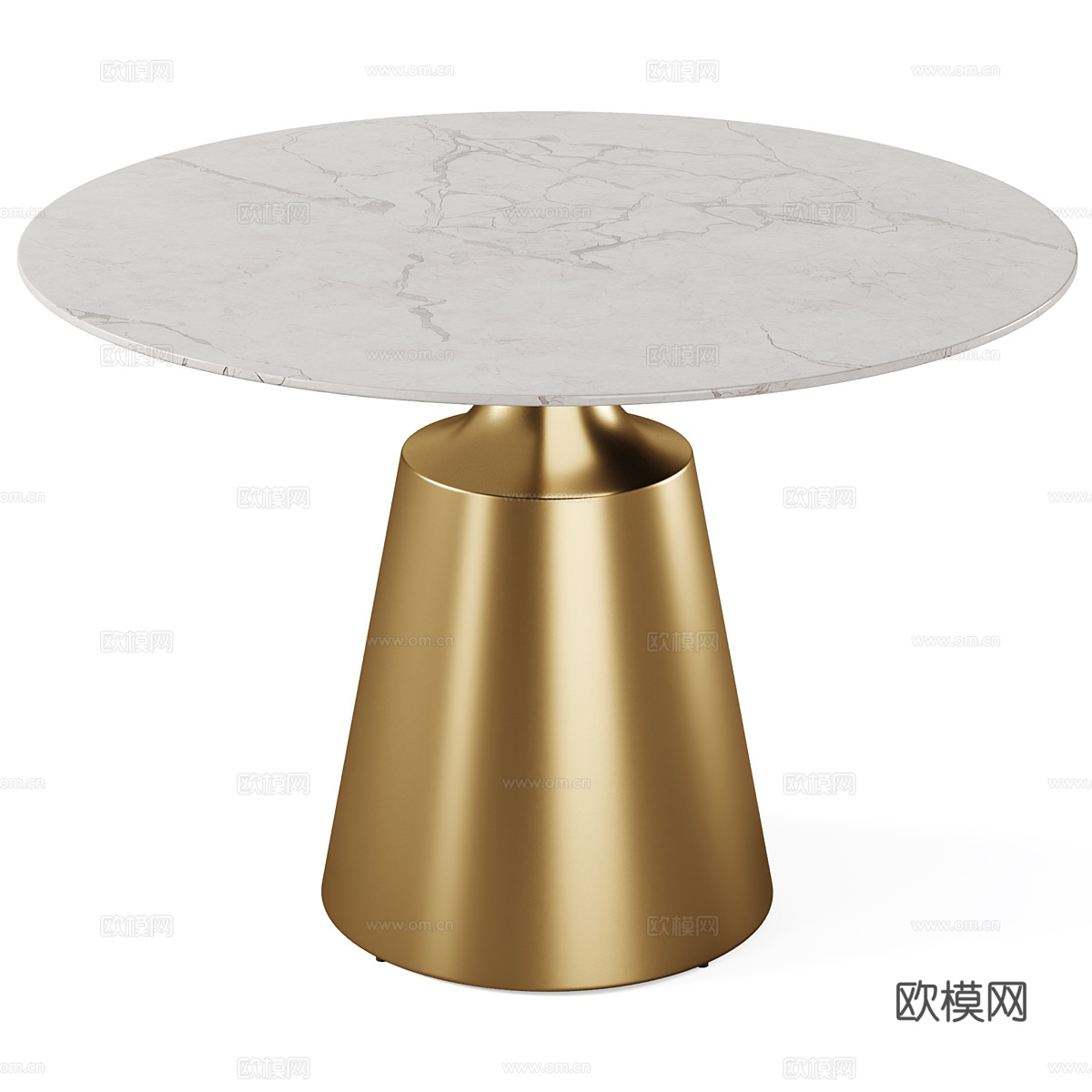现代意式极简金属岩板茶几3d模型