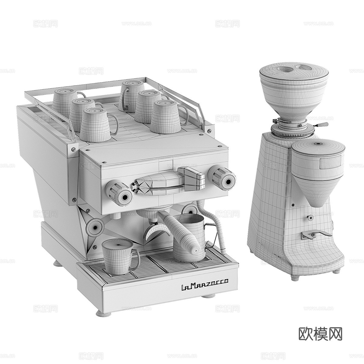 咖啡机套装3d模型