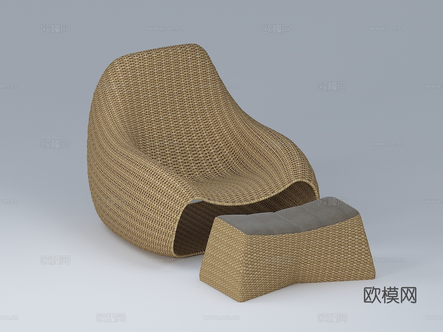 传统中式单人沙发3d模型