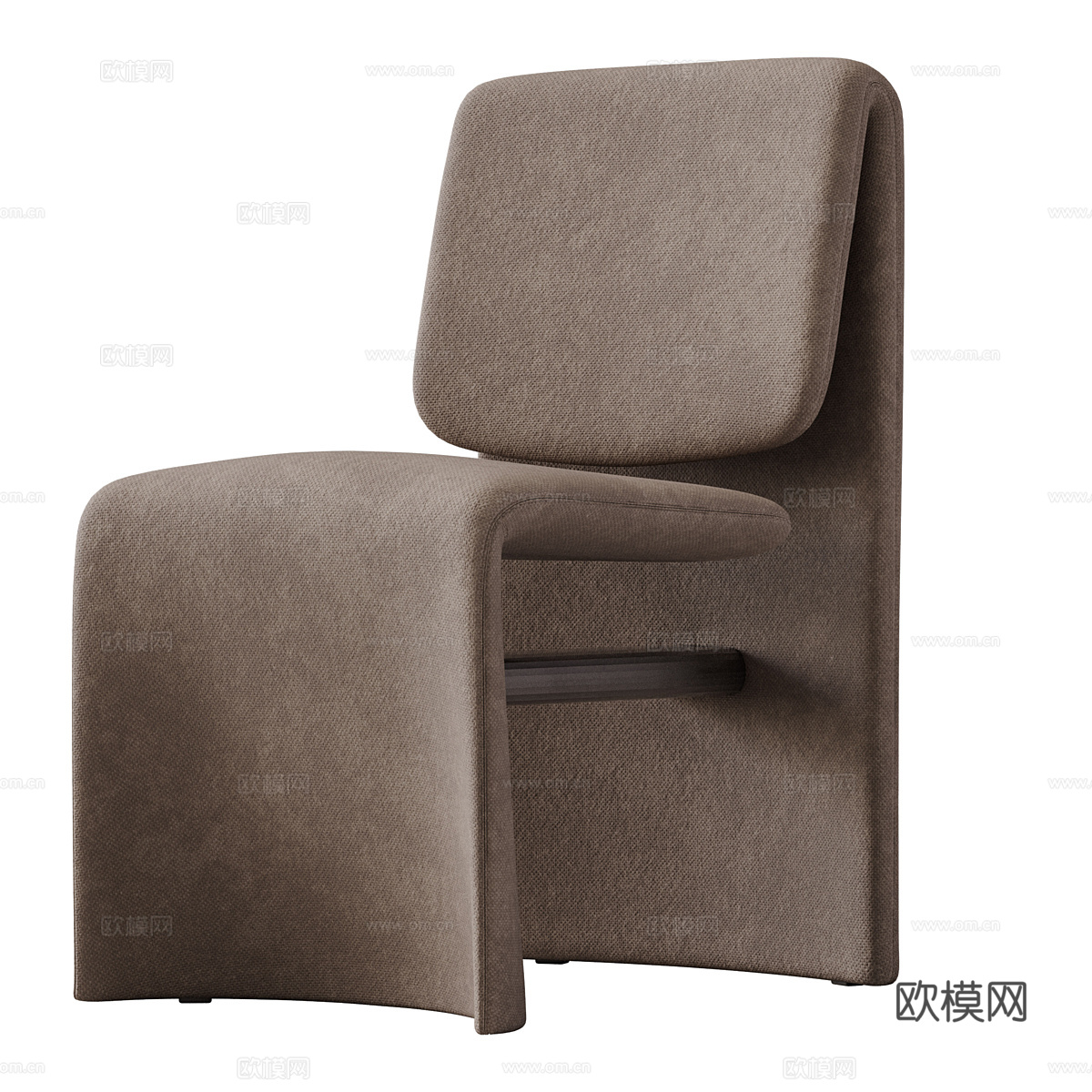 现代意式侘寂餐桌椅组合3d模型