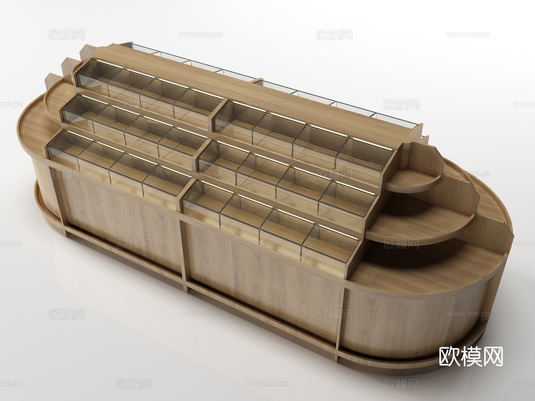 现代超市置物架3d模型