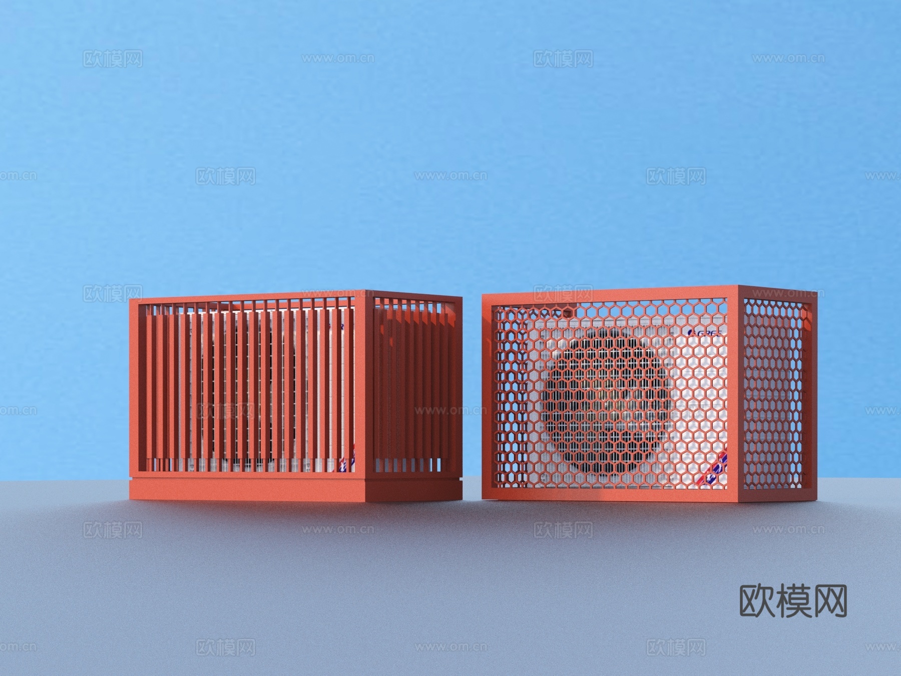 空调架 空调外机 格栅装饰3d模型