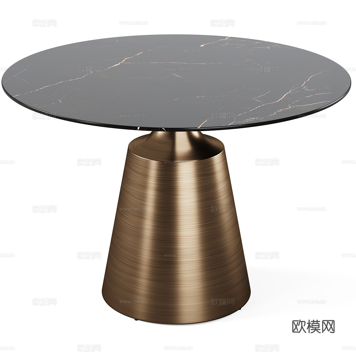 现代意式极简金属岩板茶几3d模型