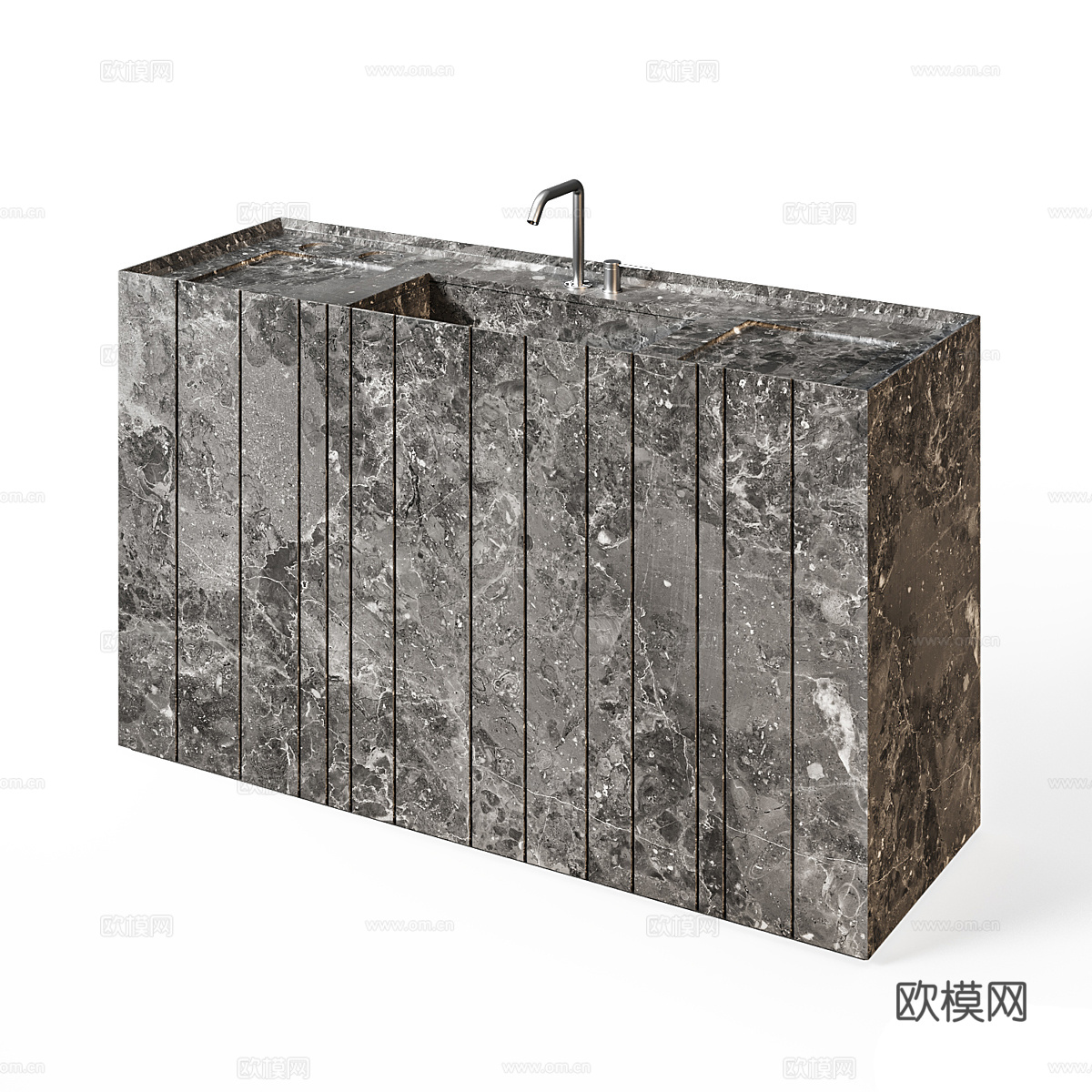 现代意式极简大理石洗手台3d模型