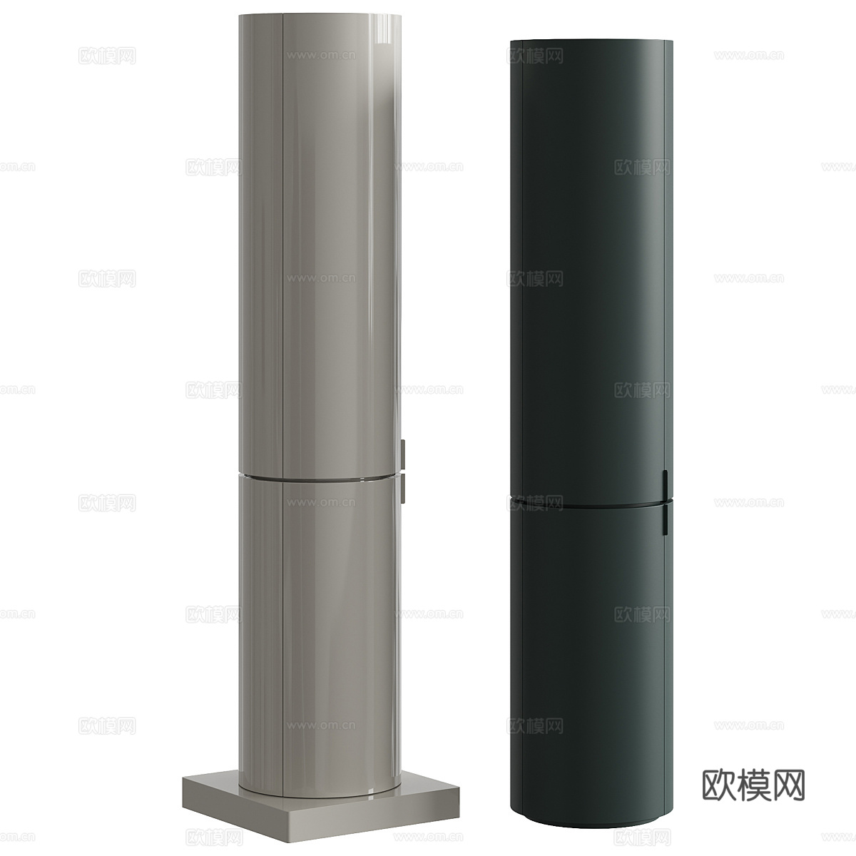 现代意式极简圆柱形装饰柜3d模型