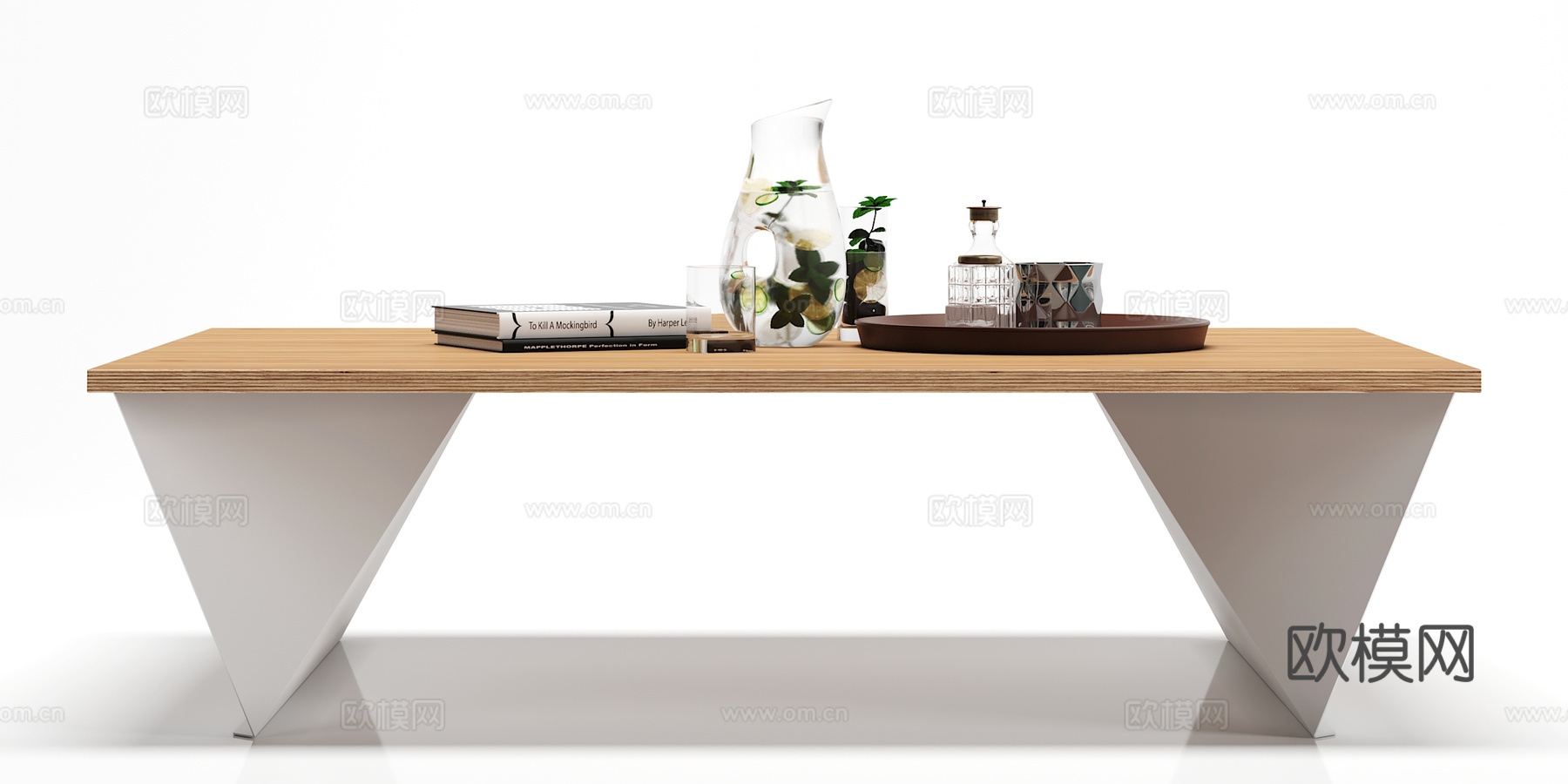 北欧茶几摆件组合3d模型