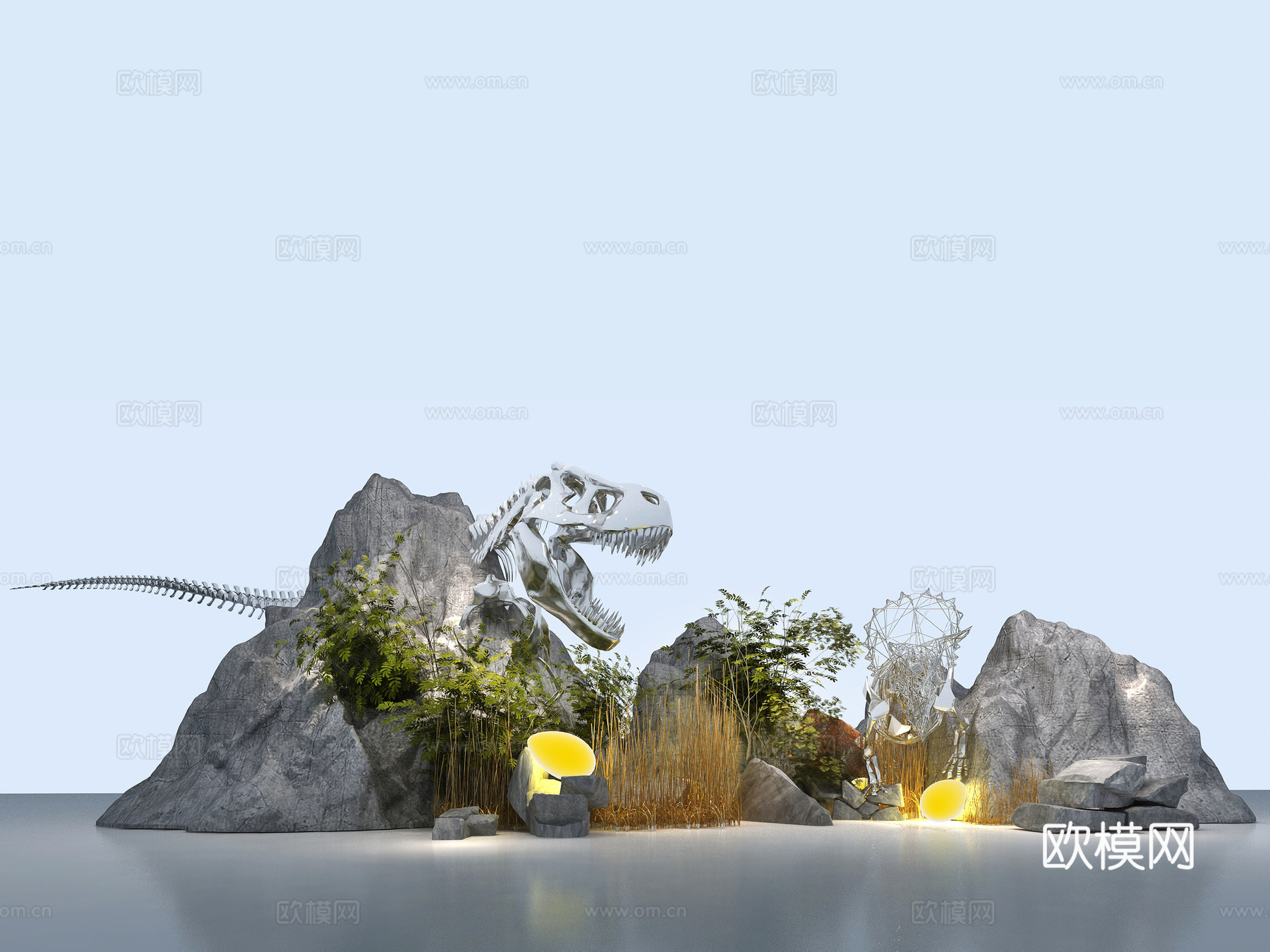 恐龙乐园美陈布置3d模型