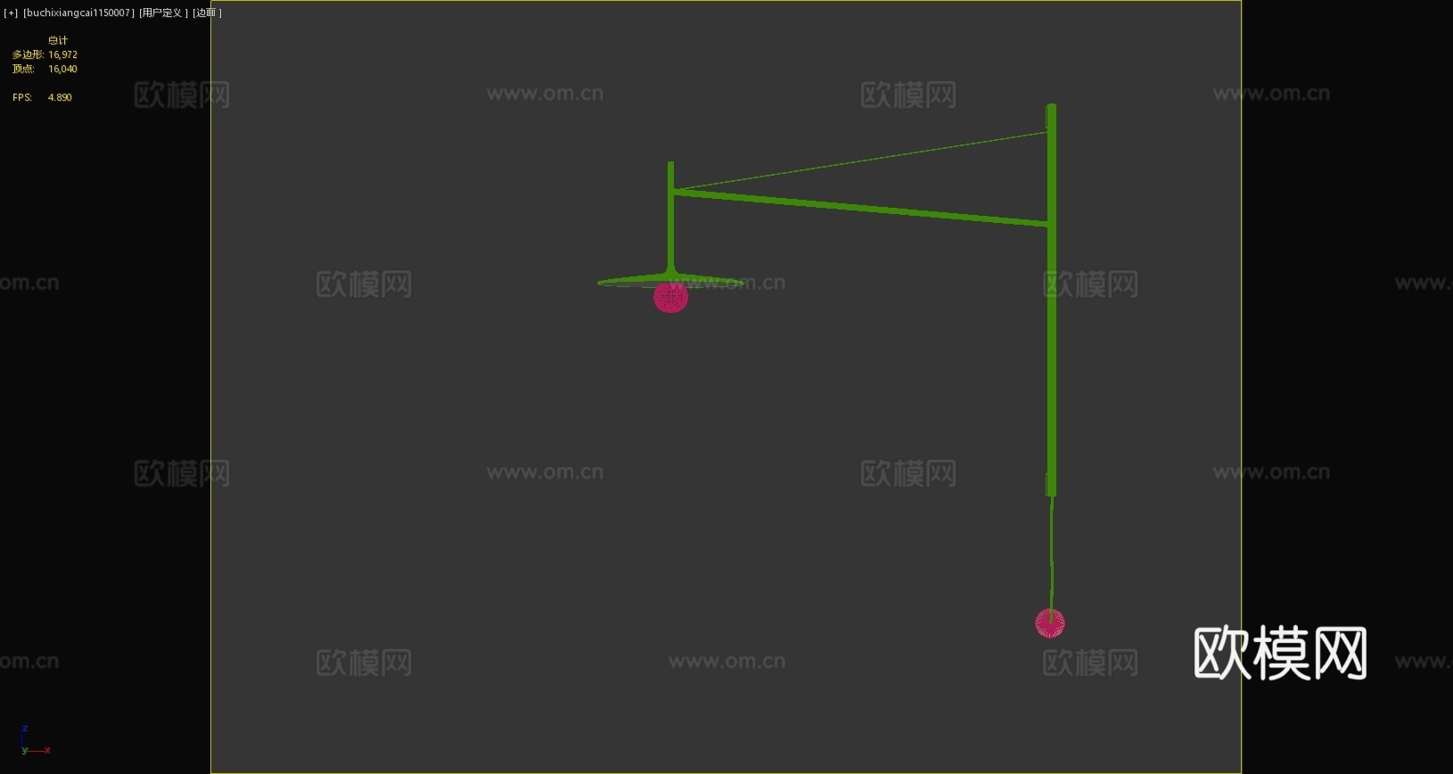 中古侘寂壁灯现代壁灯长条壁灯灯泡3d模型