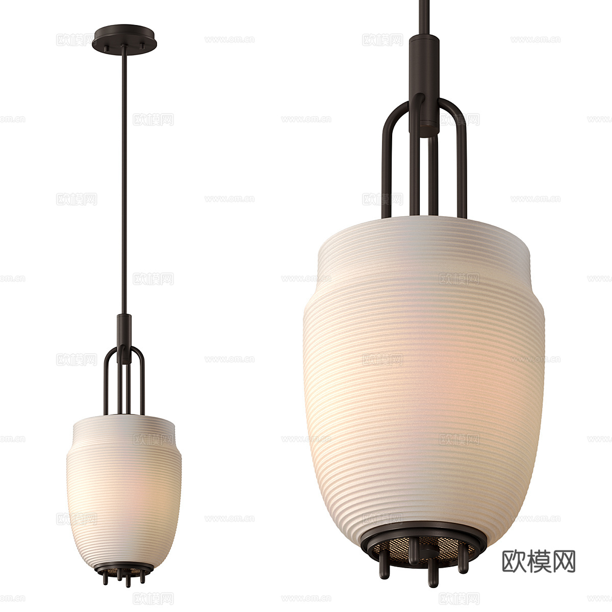 新中式轻奢装饰吊灯3d模型
