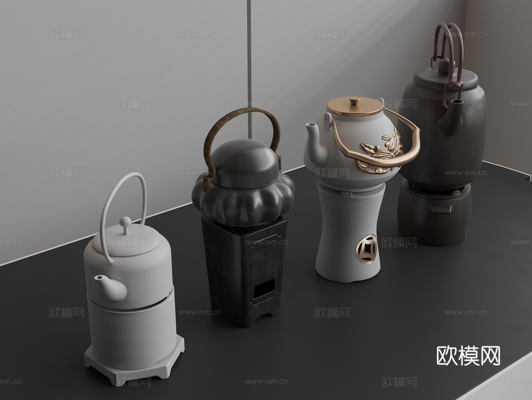 中式茶壶 煮茶壶3d模型