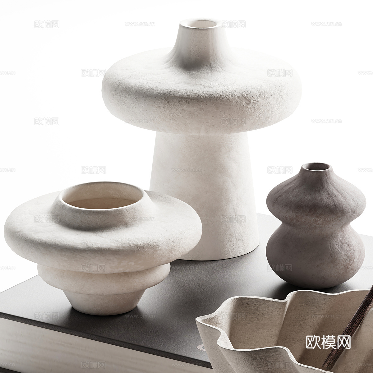 新中式饰品摆件组合3d模型