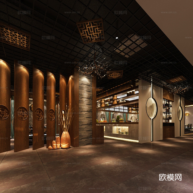 餐厅3d模型下载（渲染图4）