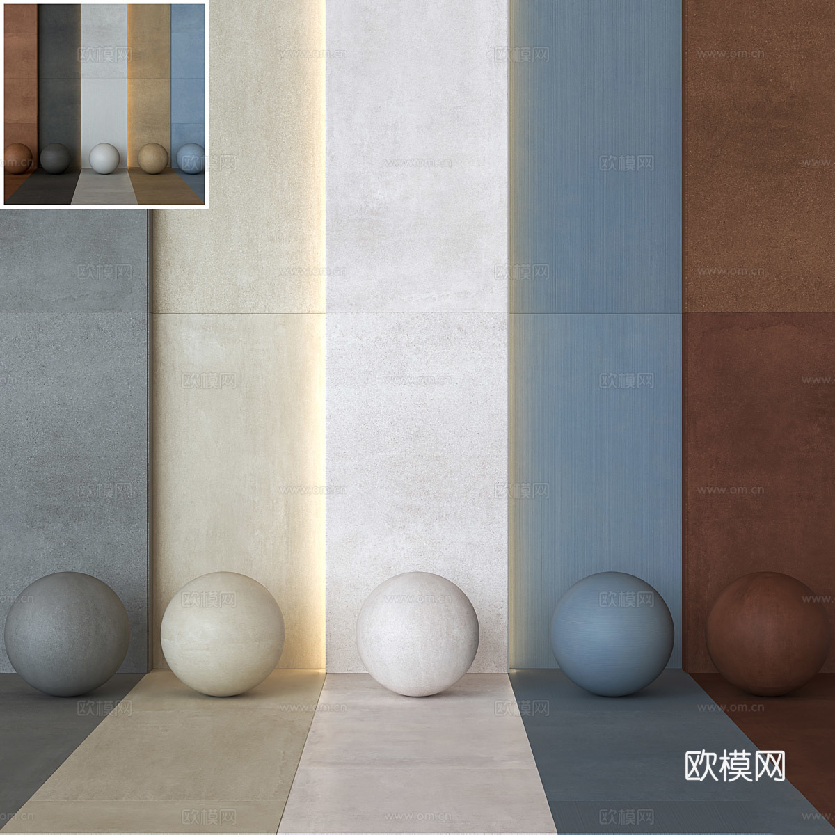 新中式瓷砖 大理石 仿古砖 岩板3d模型