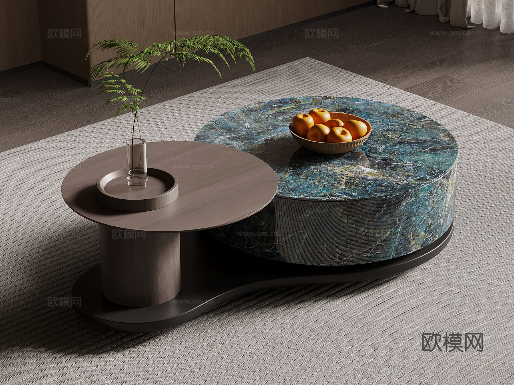 现代意式茶几3d模型