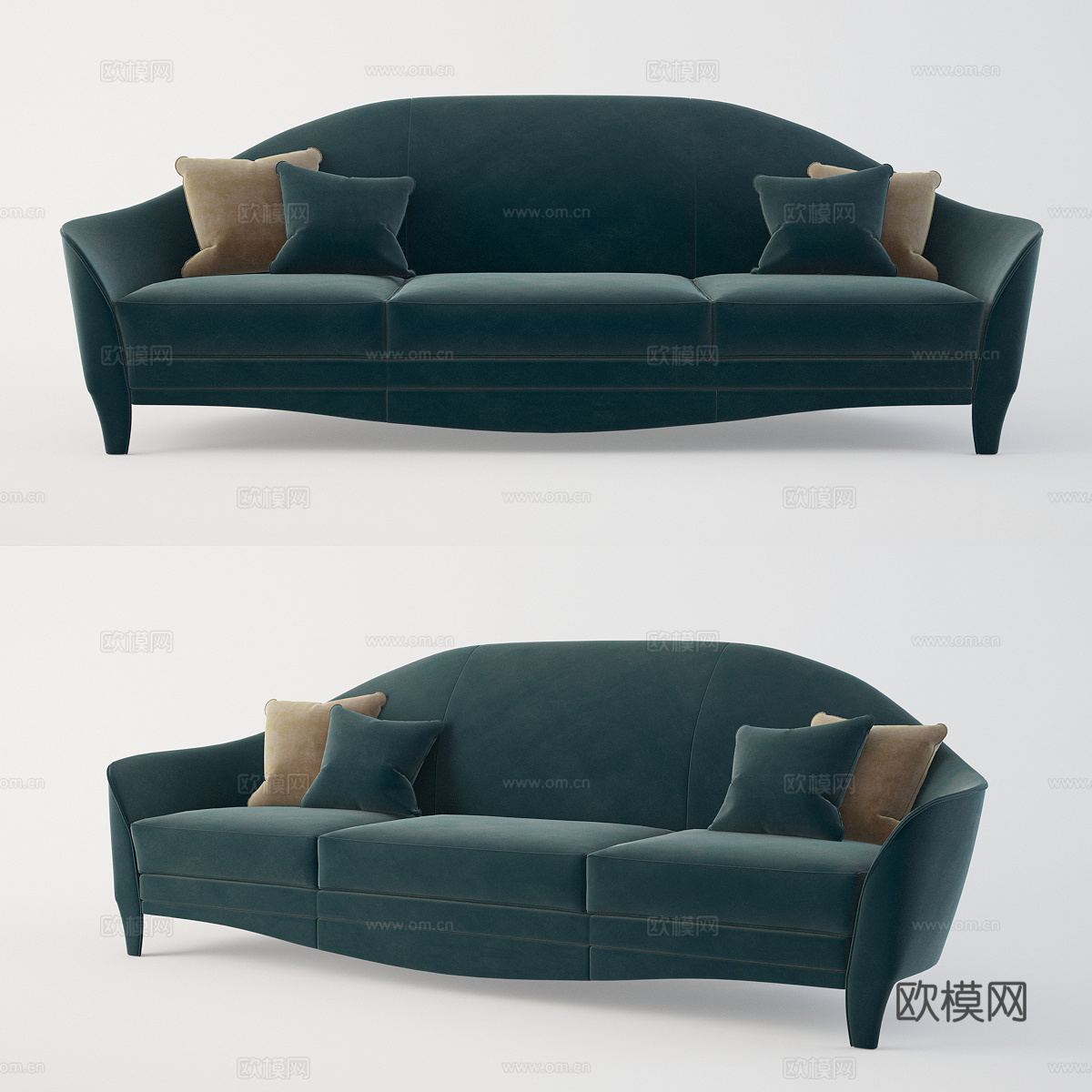 三人沙发 布艺沙发 现代沙发 北欧沙发 简约沙发 沙发3d模型