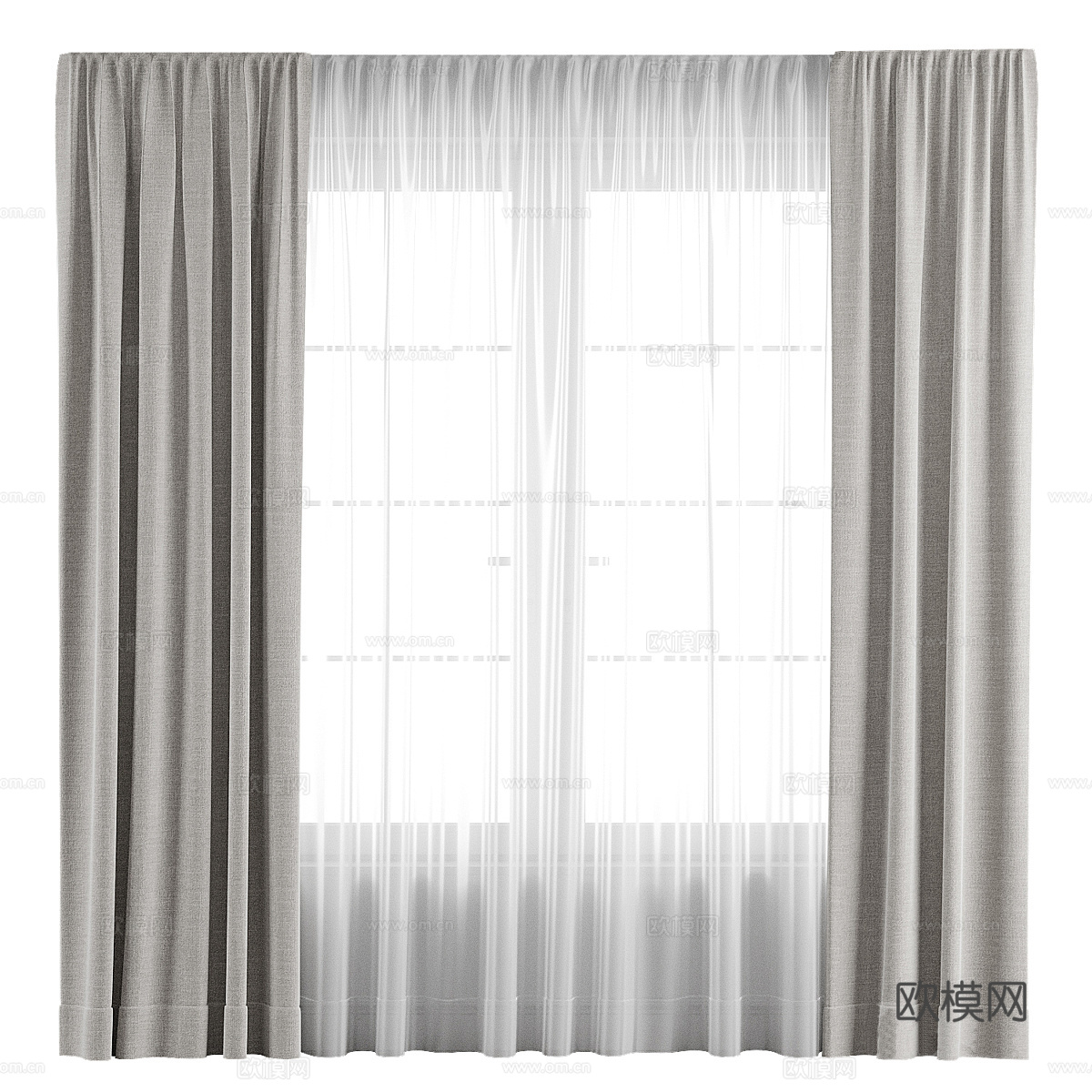 窗帘3d模型下载