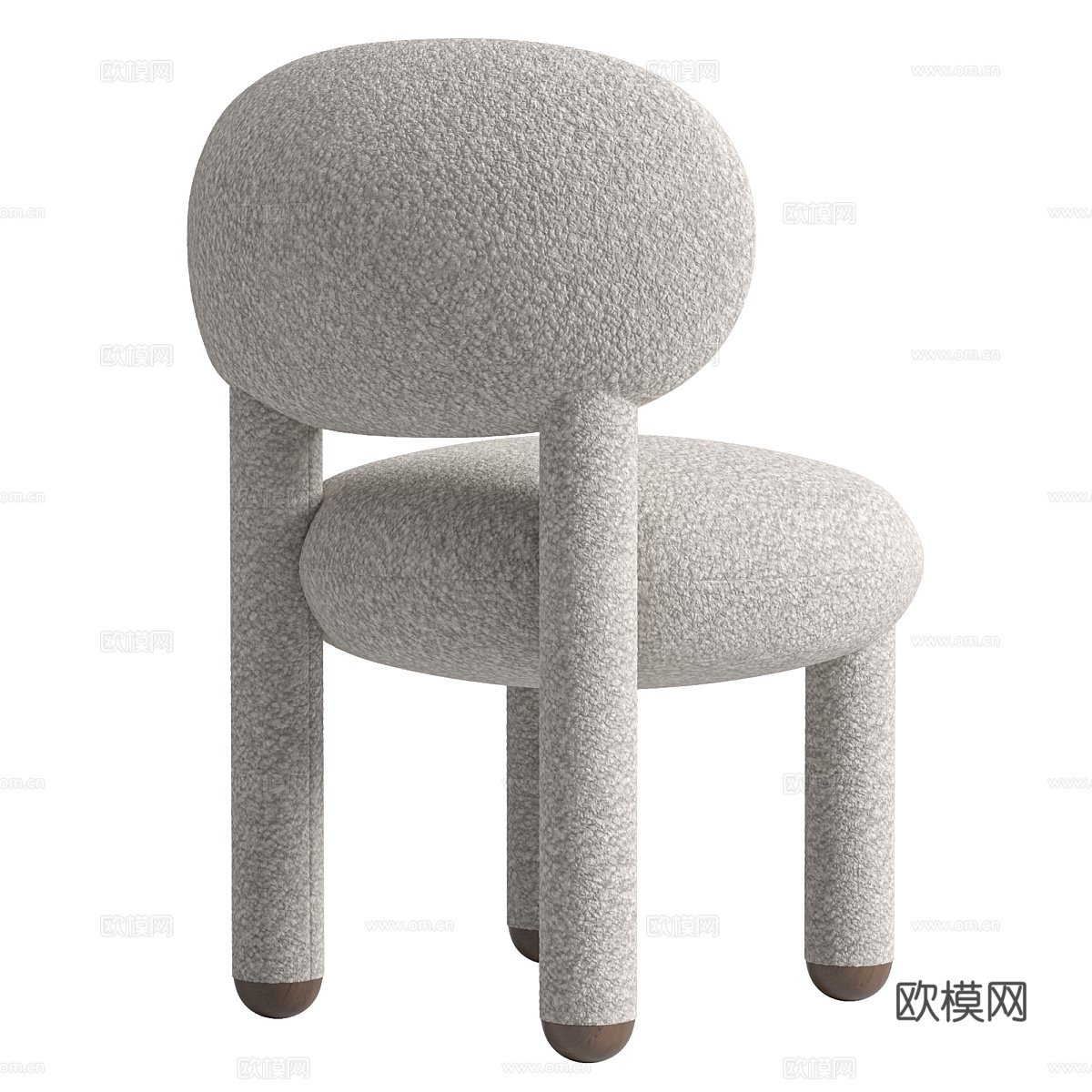 现代奶油风布艺儿童椅3d模型
