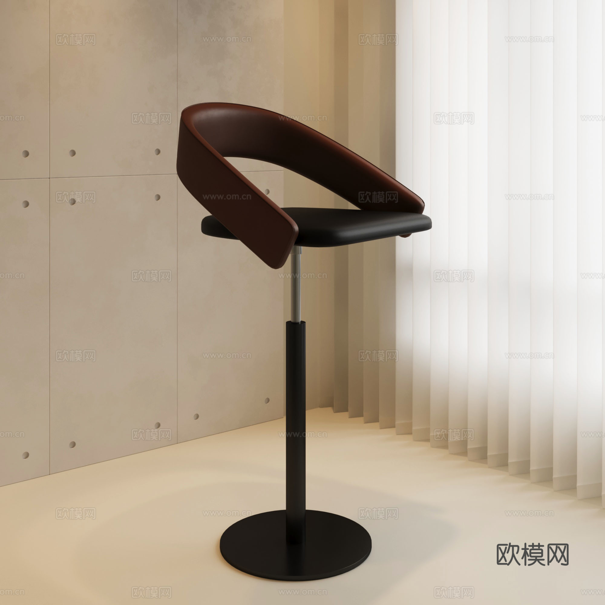 吧凳 现代吧凳 吧椅 转椅3d模型