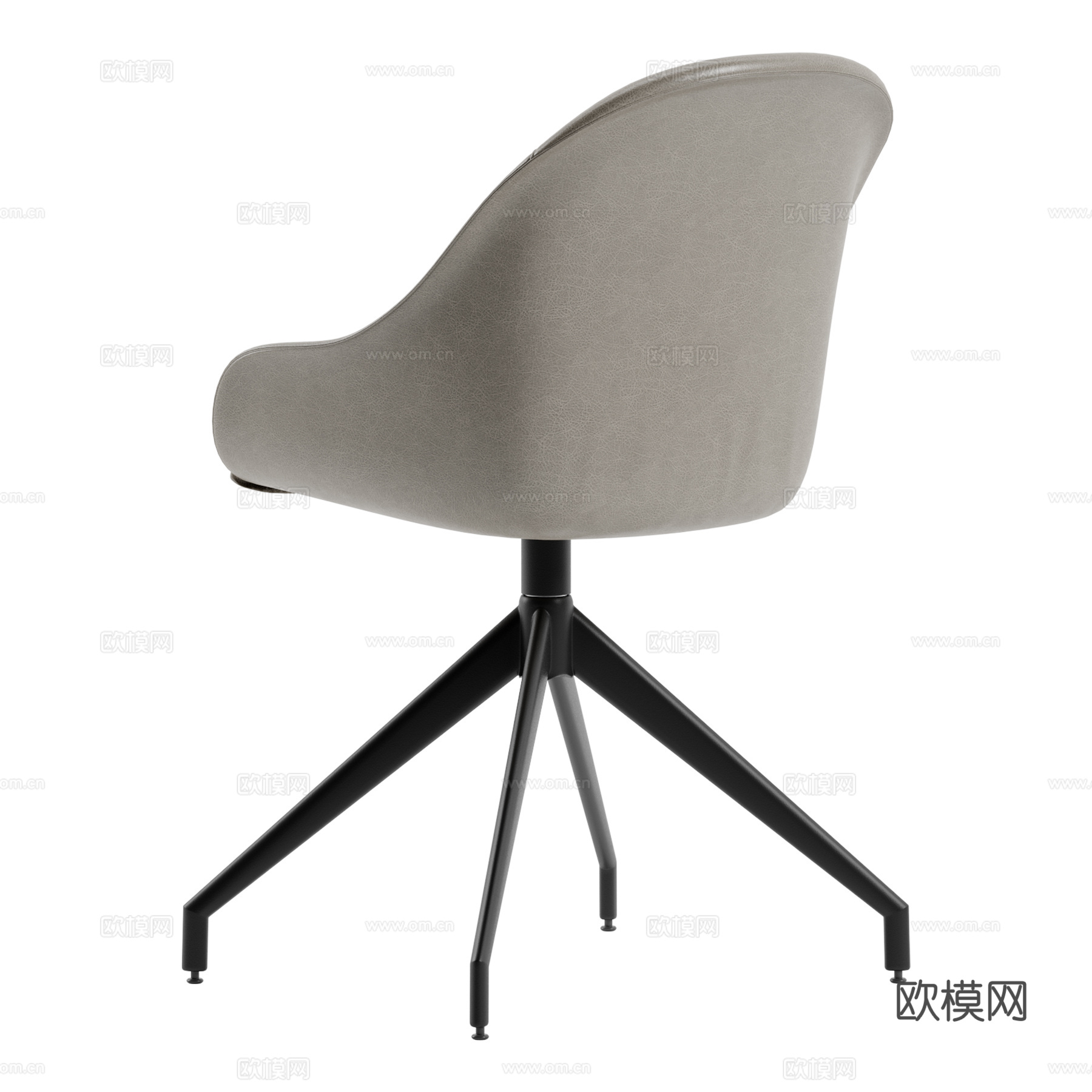 现代意式皮革办公椅3d模型