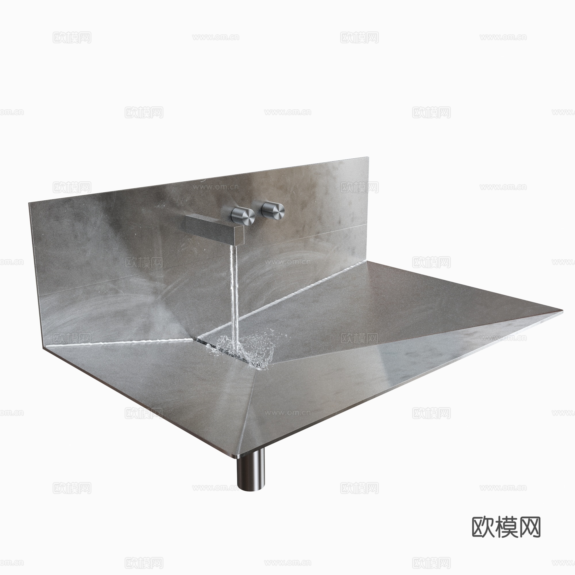 现代极简台盆 洗手盆3d模型