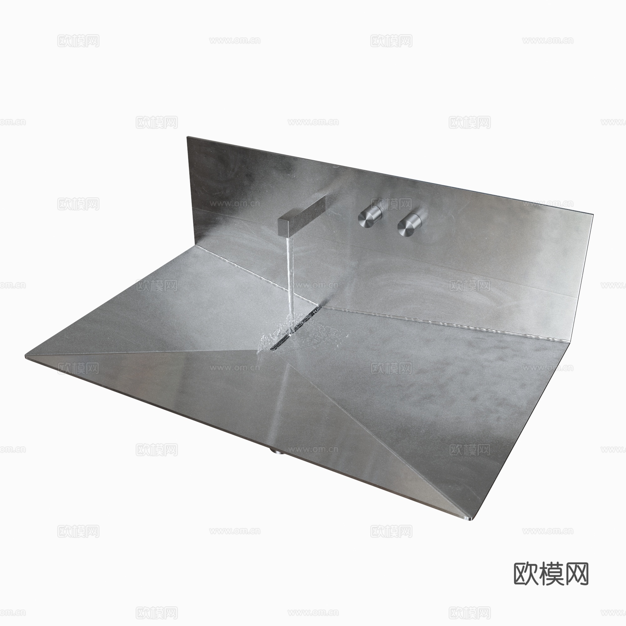 现代极简台盆 洗手盆3d模型