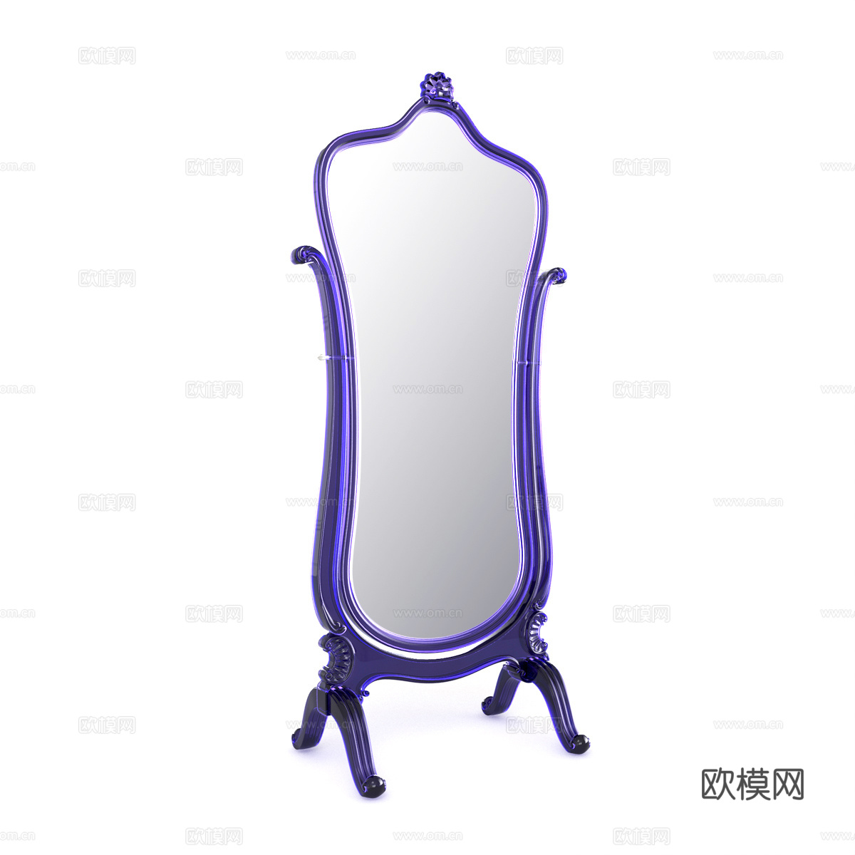 现代镜子穿衣镜化妆镜3d模型