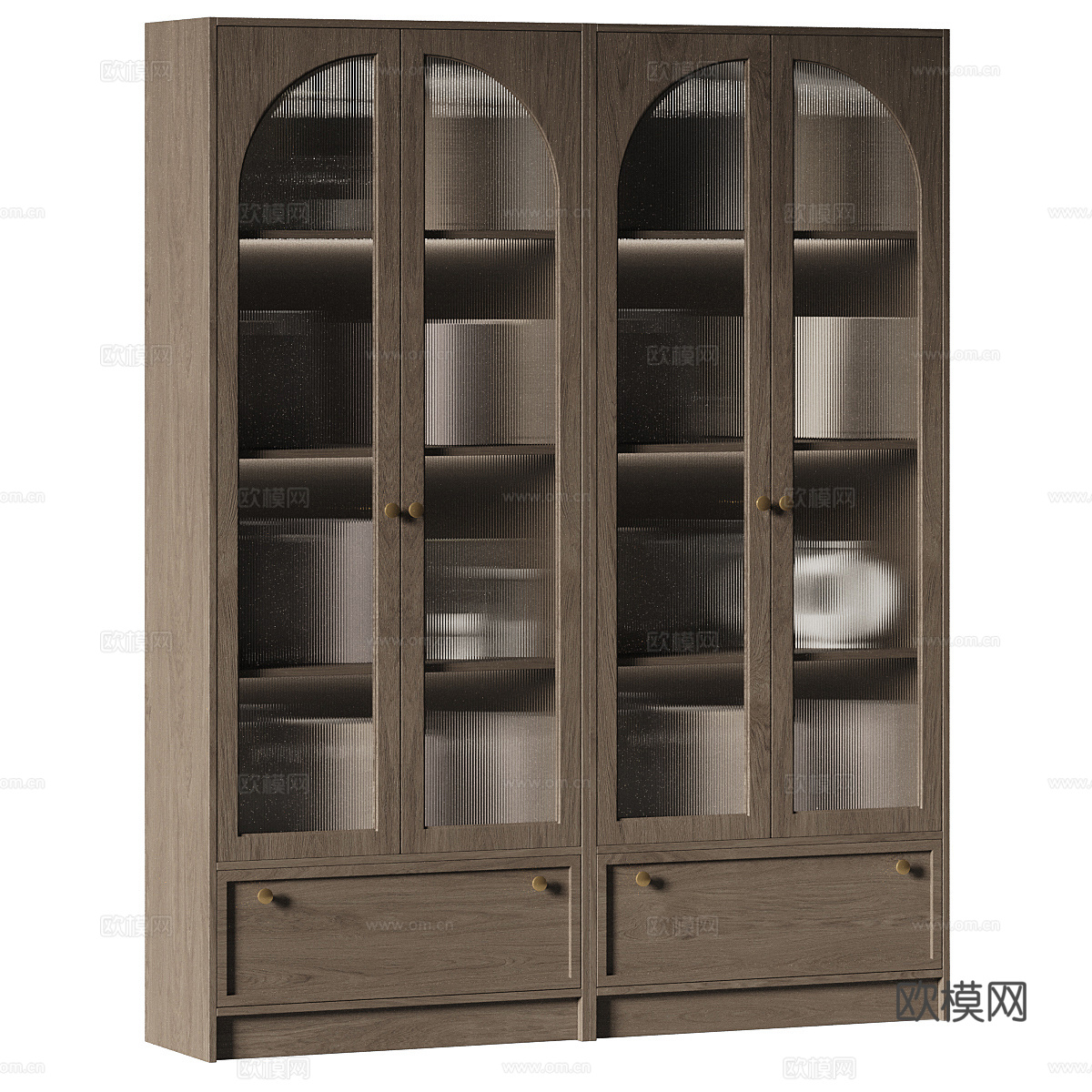 美式简约书柜 装饰柜 酒柜3d模型