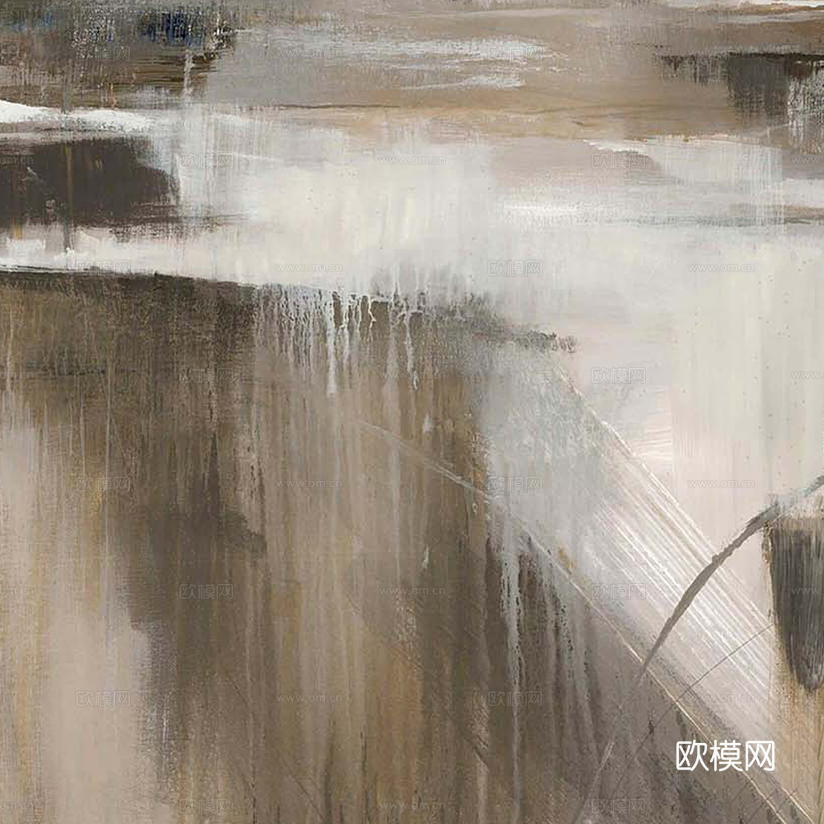 现代意式装饰挂画3d模型
