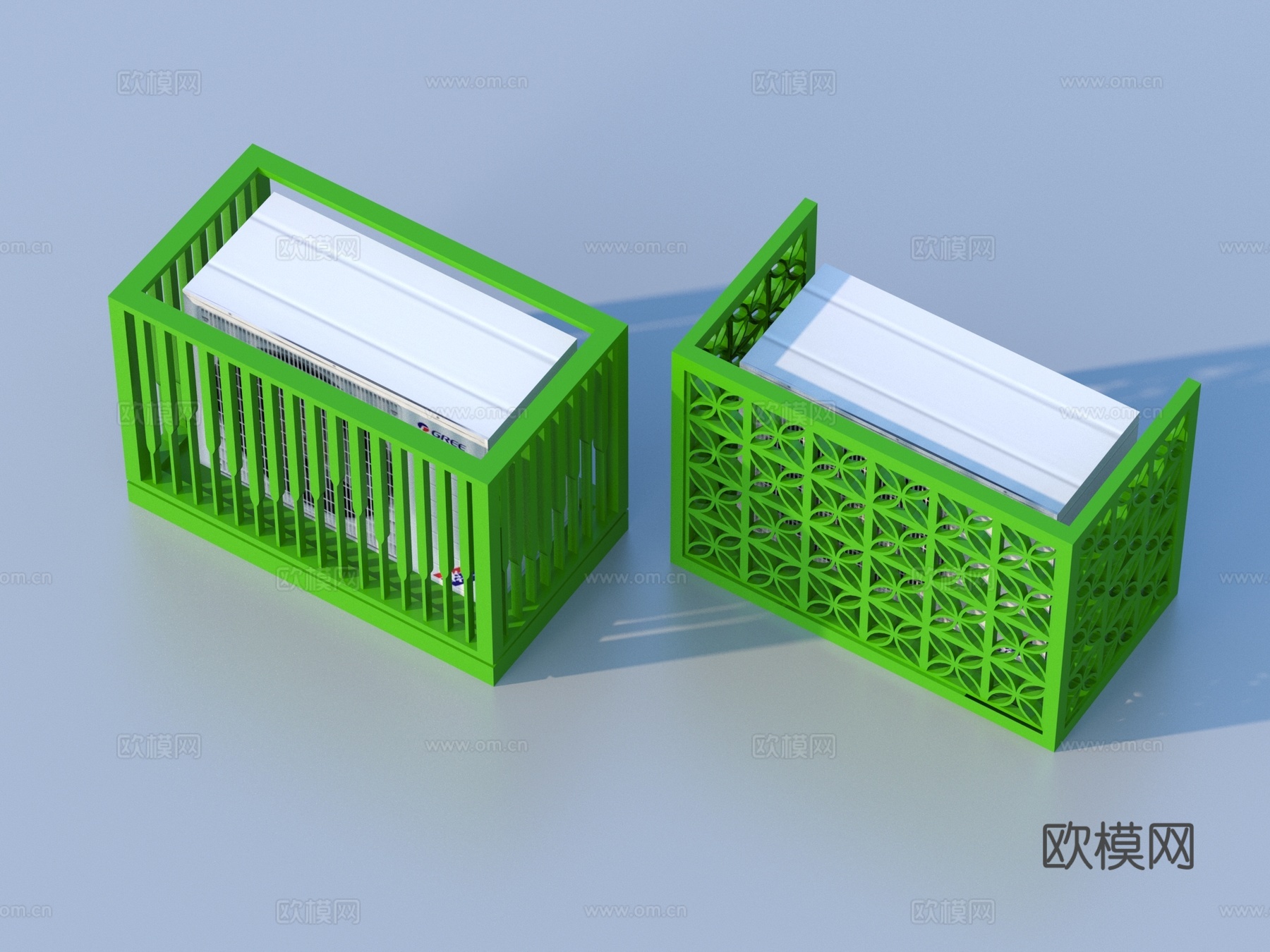 空调架 空调外机 格栅装饰3d模型