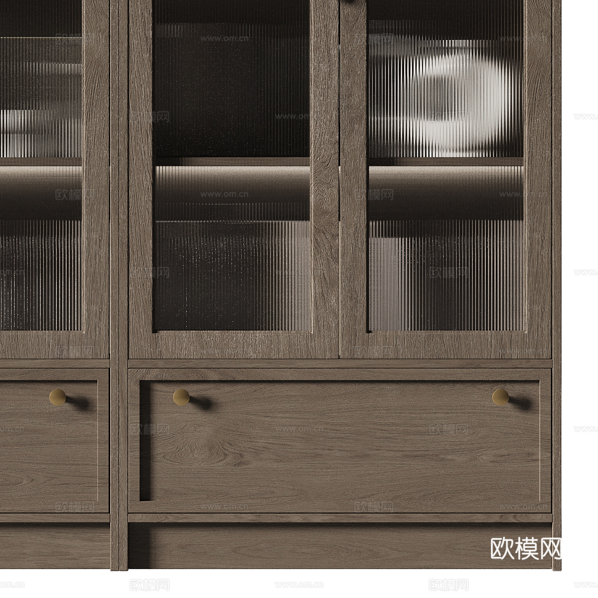 美式简约书柜 装饰柜 酒柜3d模型
