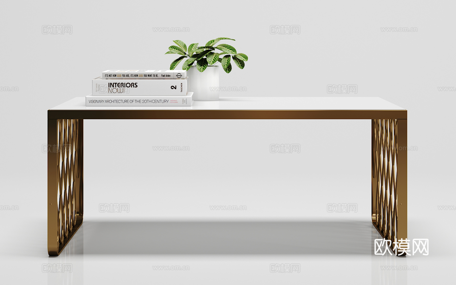新中式茶几摆件组合3d模型