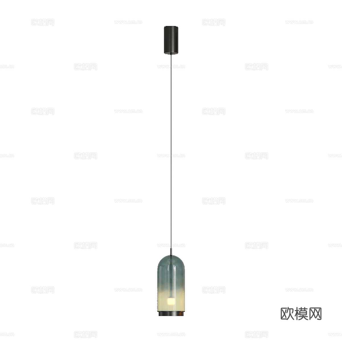 现代意式玻璃装饰吊线灯3d模型