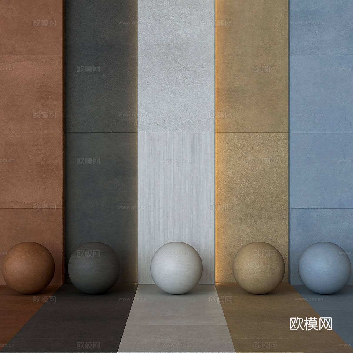 新中式瓷砖 大理石 仿古砖 岩板3d模型