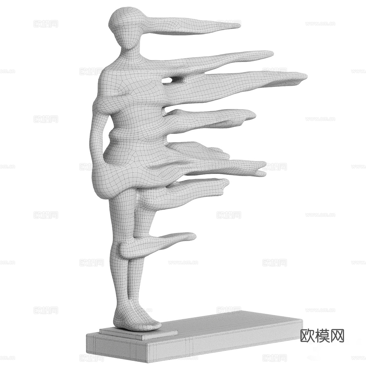 现代意式装饰雕塑3d模型