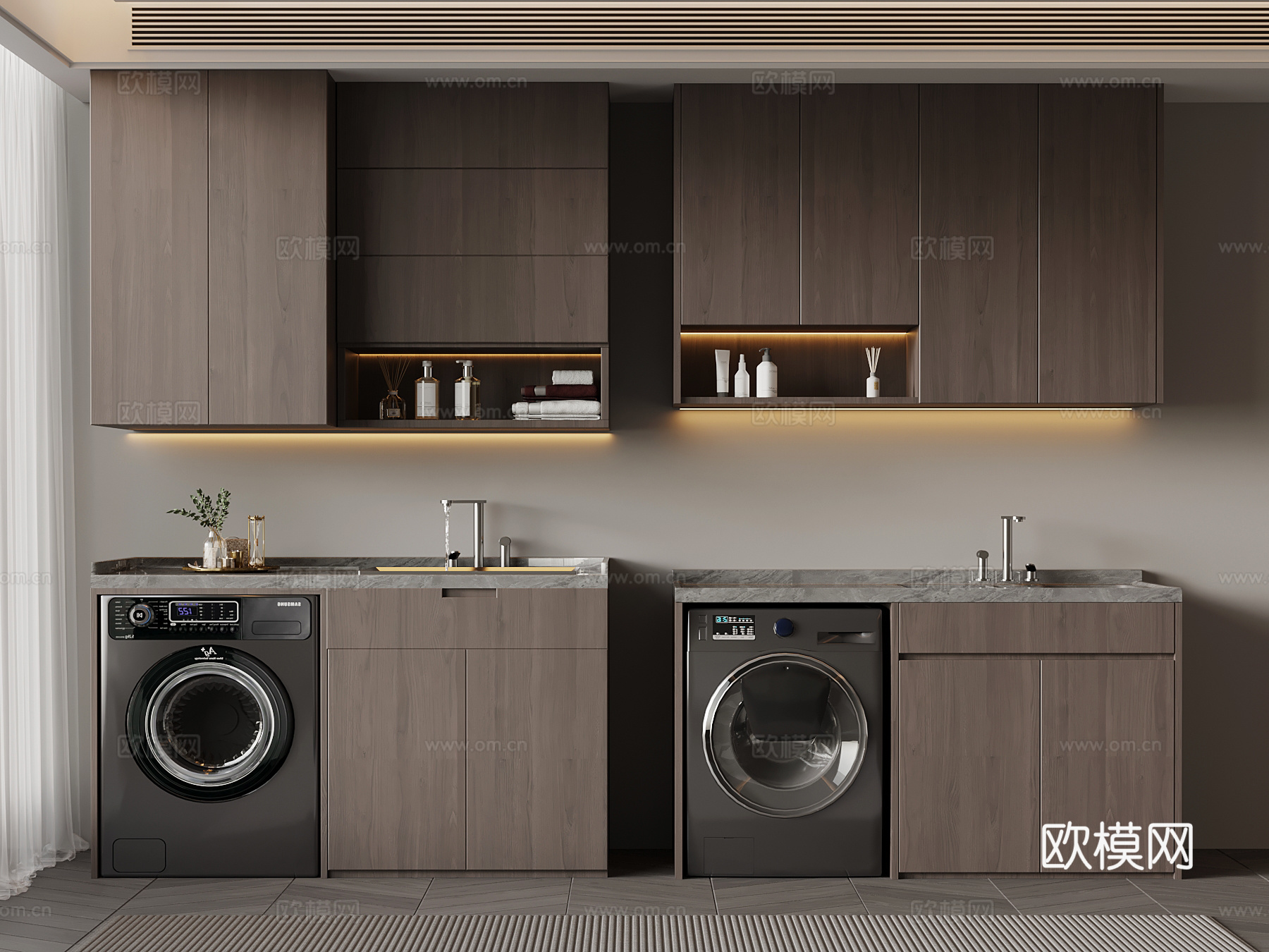 现代意式洗衣柜3d模型下载