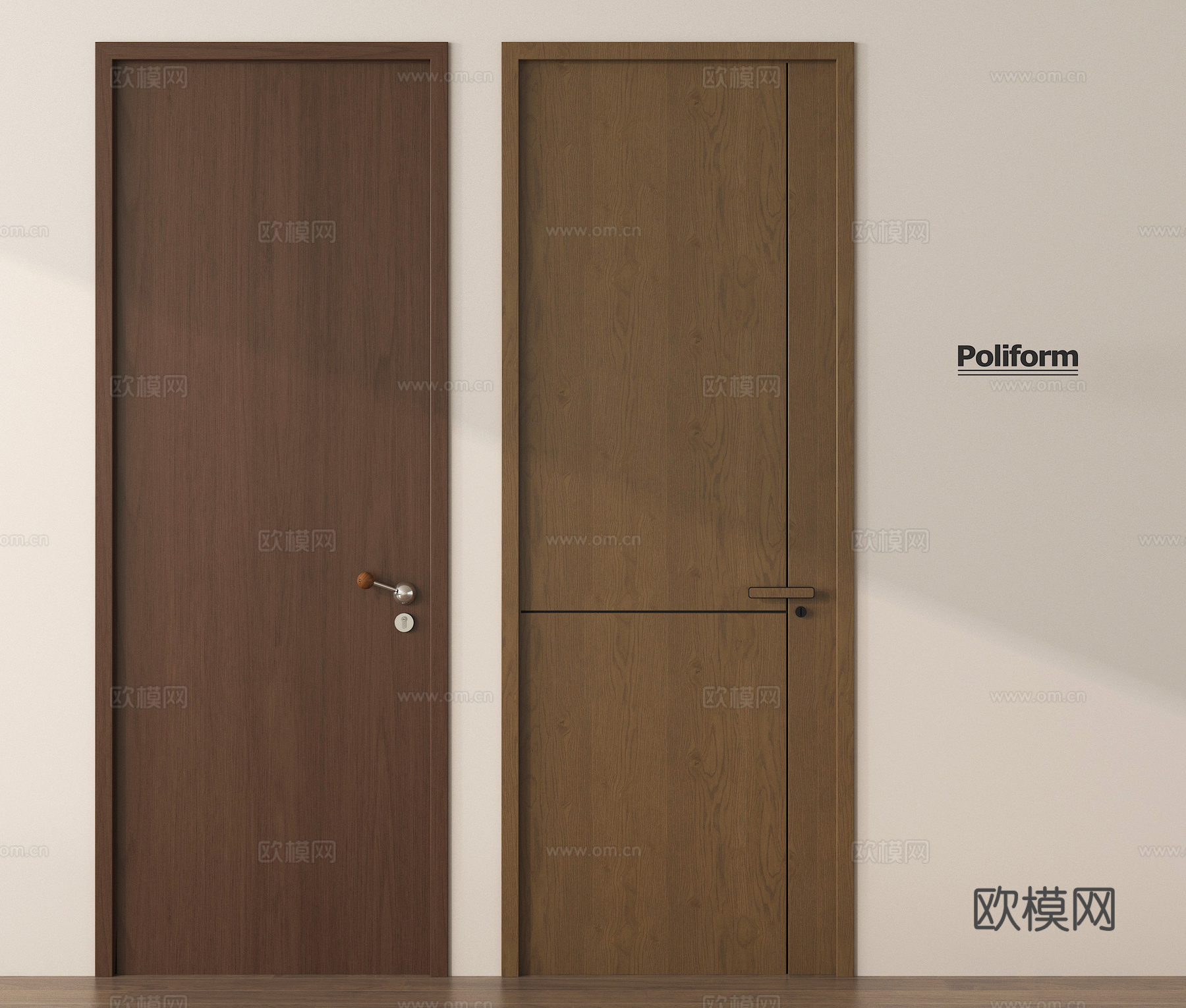中古单开门 木门 木单开门 卧室门3d模型