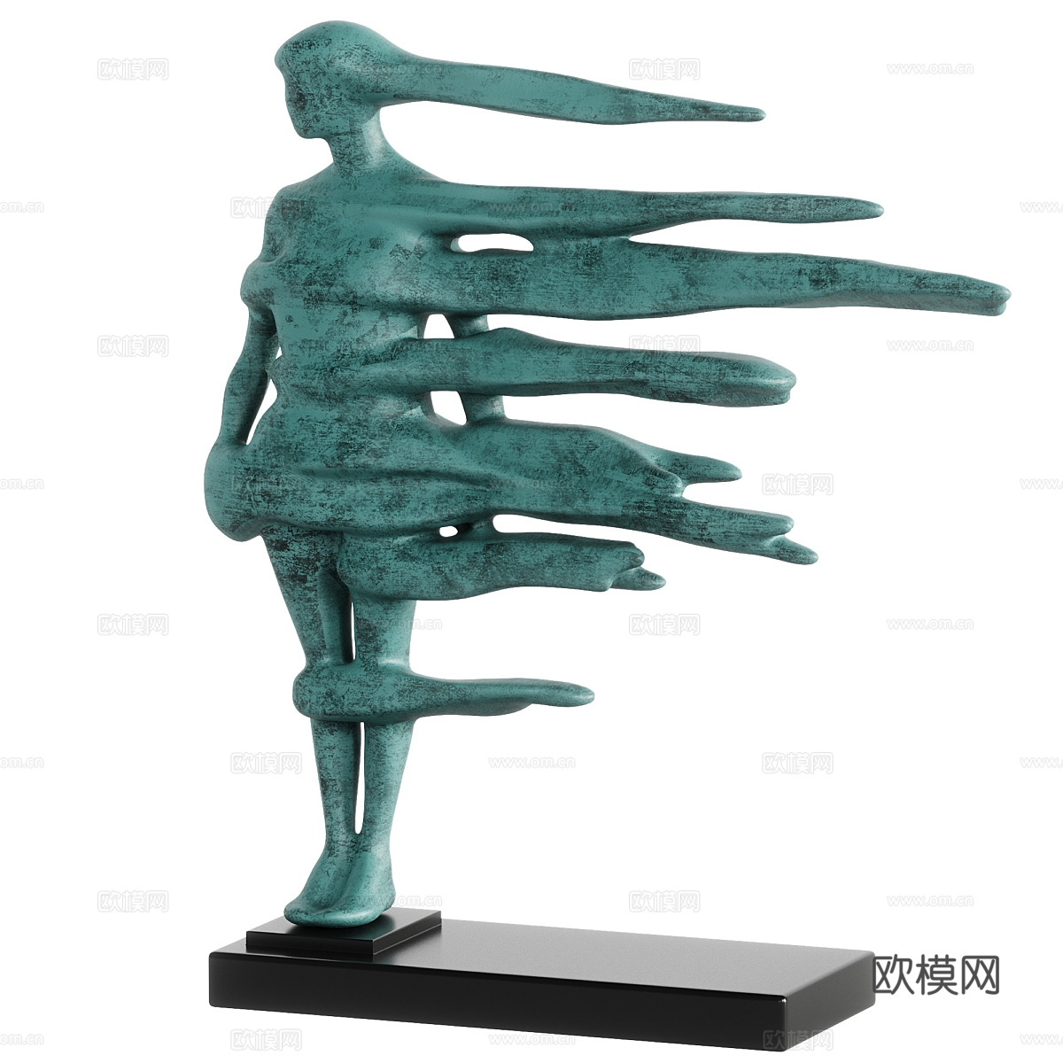 现代意式装饰雕塑3d模型