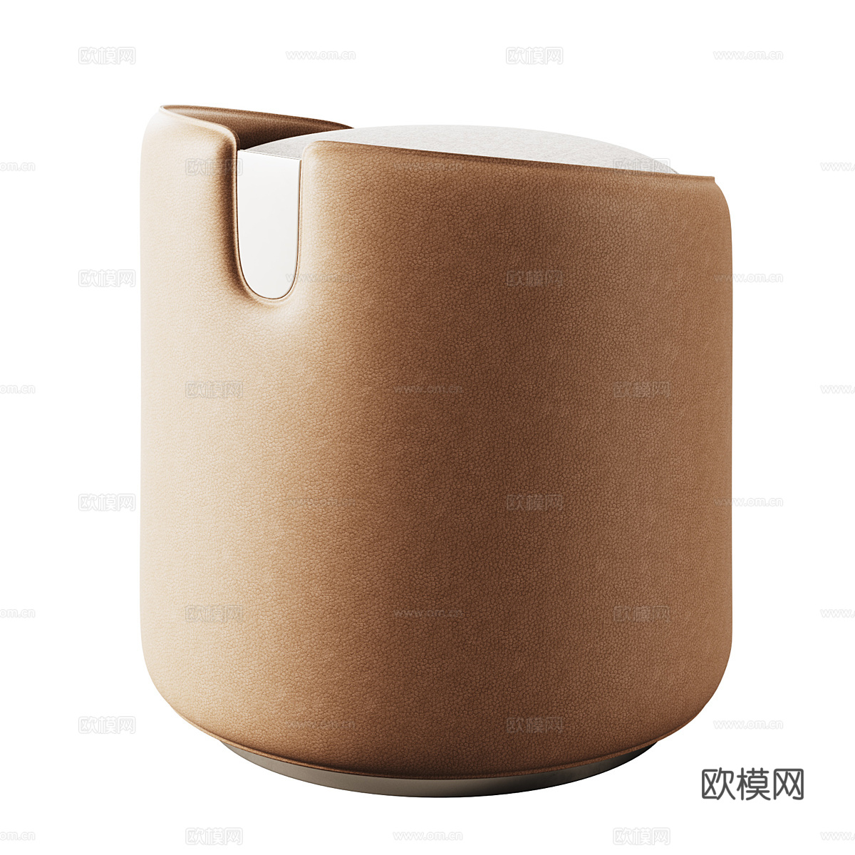 新中式布艺皮革凳子3d模型