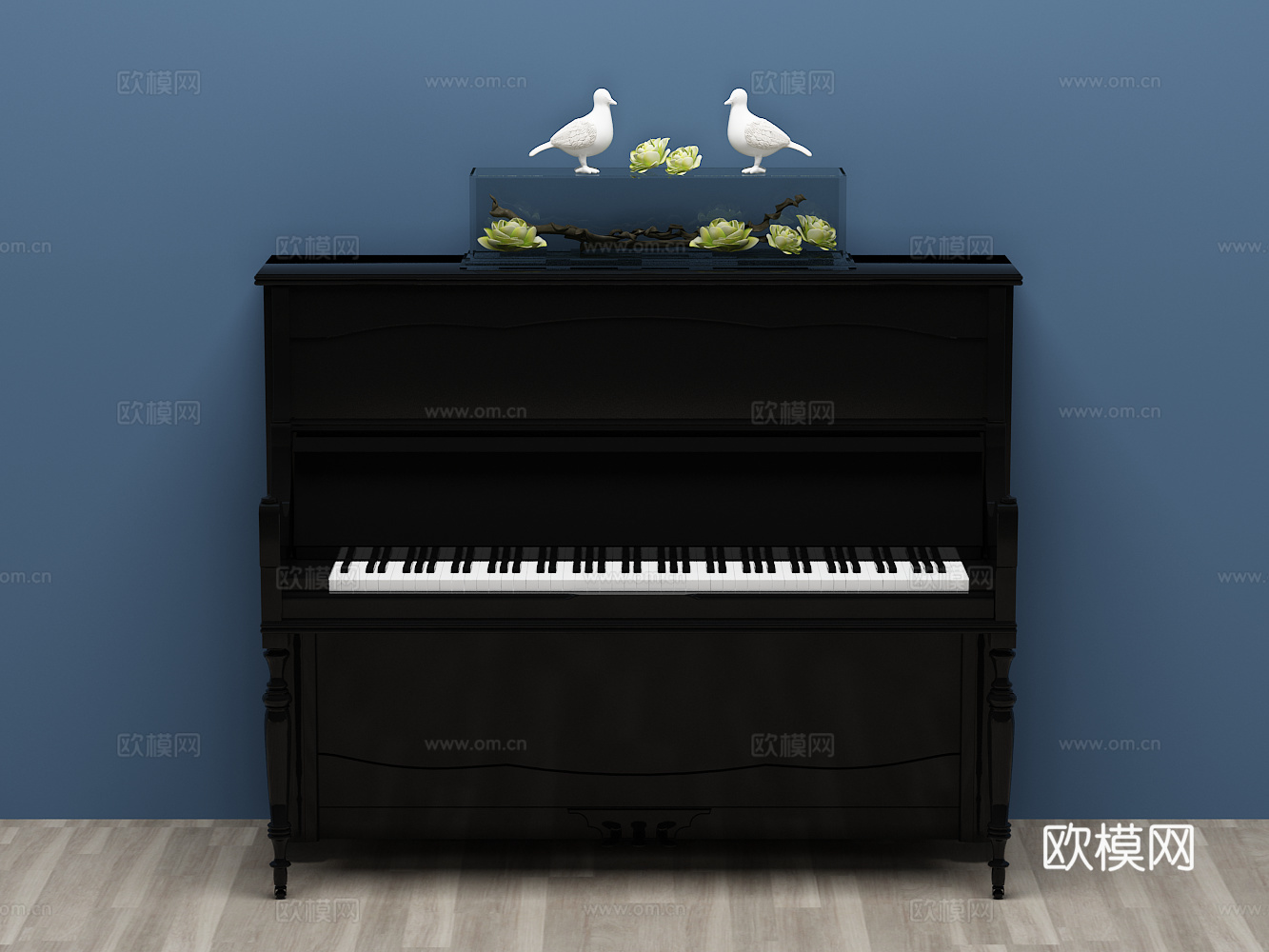 现代钢琴音乐器具3d模型