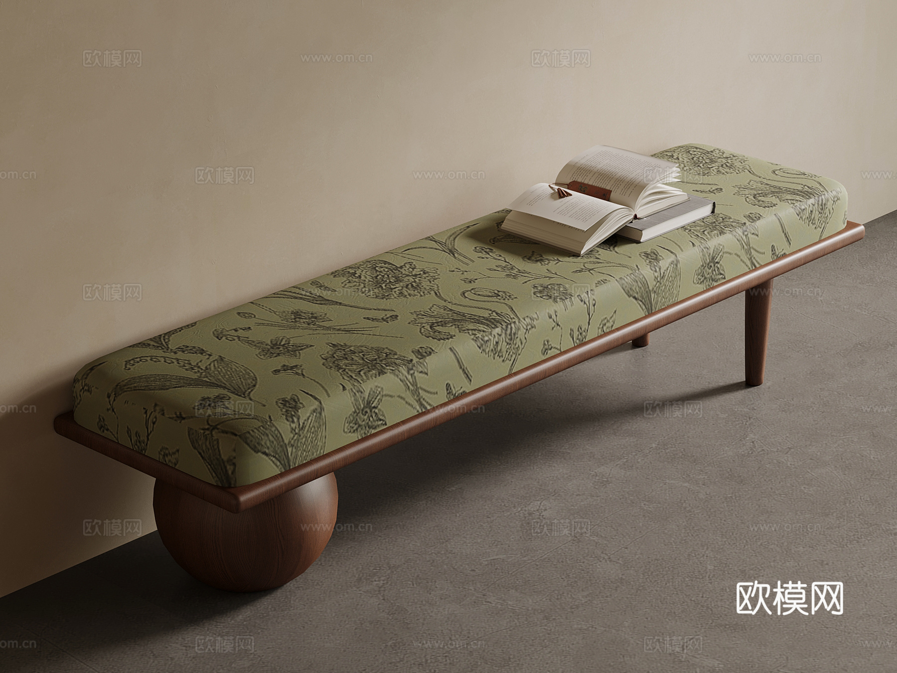 法式中古风换鞋凳su模型