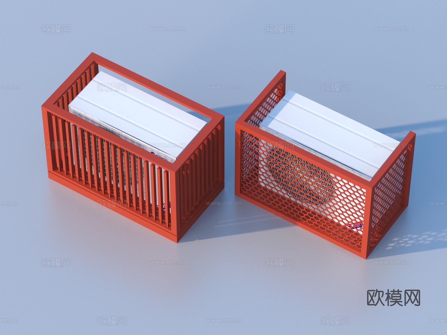 空调架 空调外机 格栅装饰3d模型