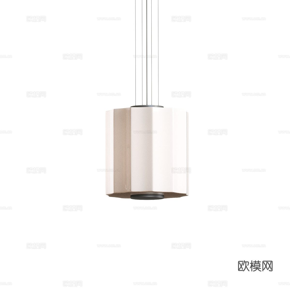 新中式玻璃装饰吊线灯3d模型