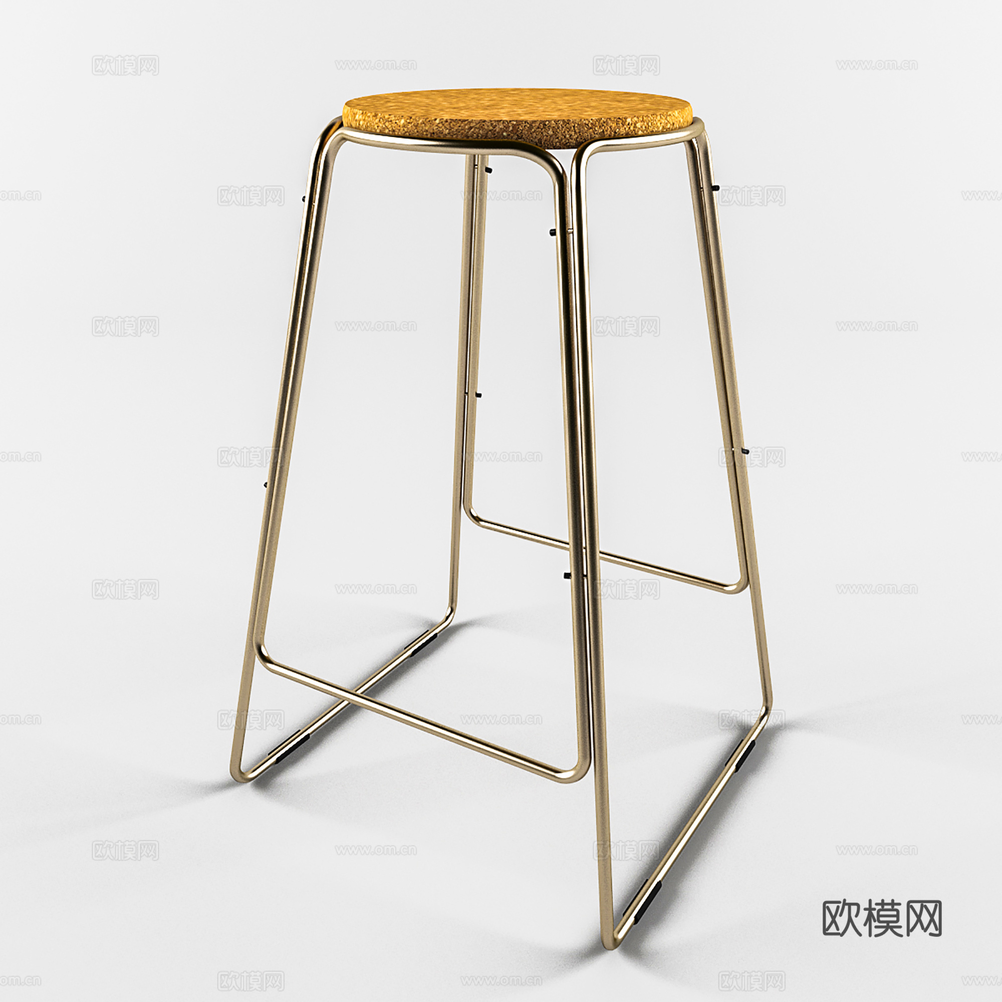 现代吧凳 铁艺吧凳 餐厅酒吧吧凳su模型