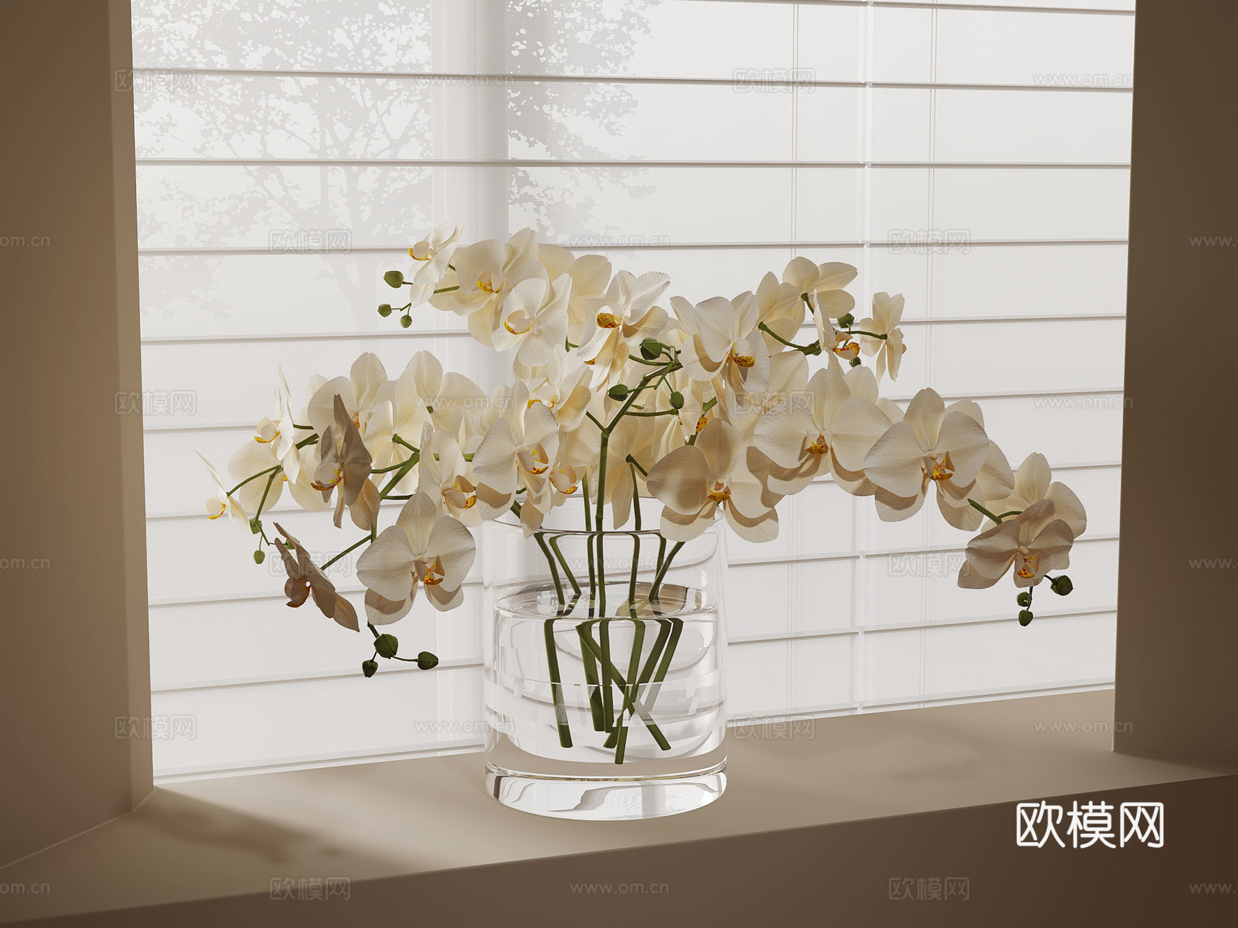 花瓶 现代花艺 花瓶 鲜花3d模型