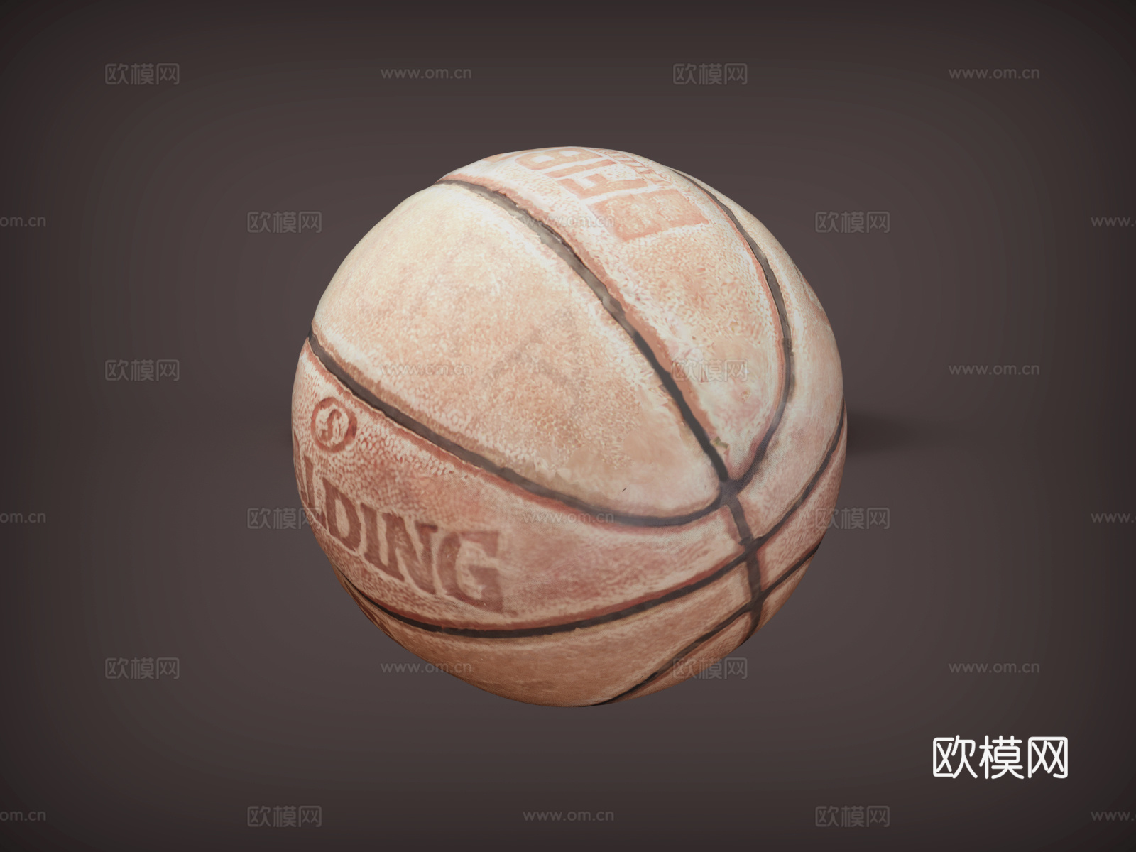 篮球  体育器材  旧篮球3d模型