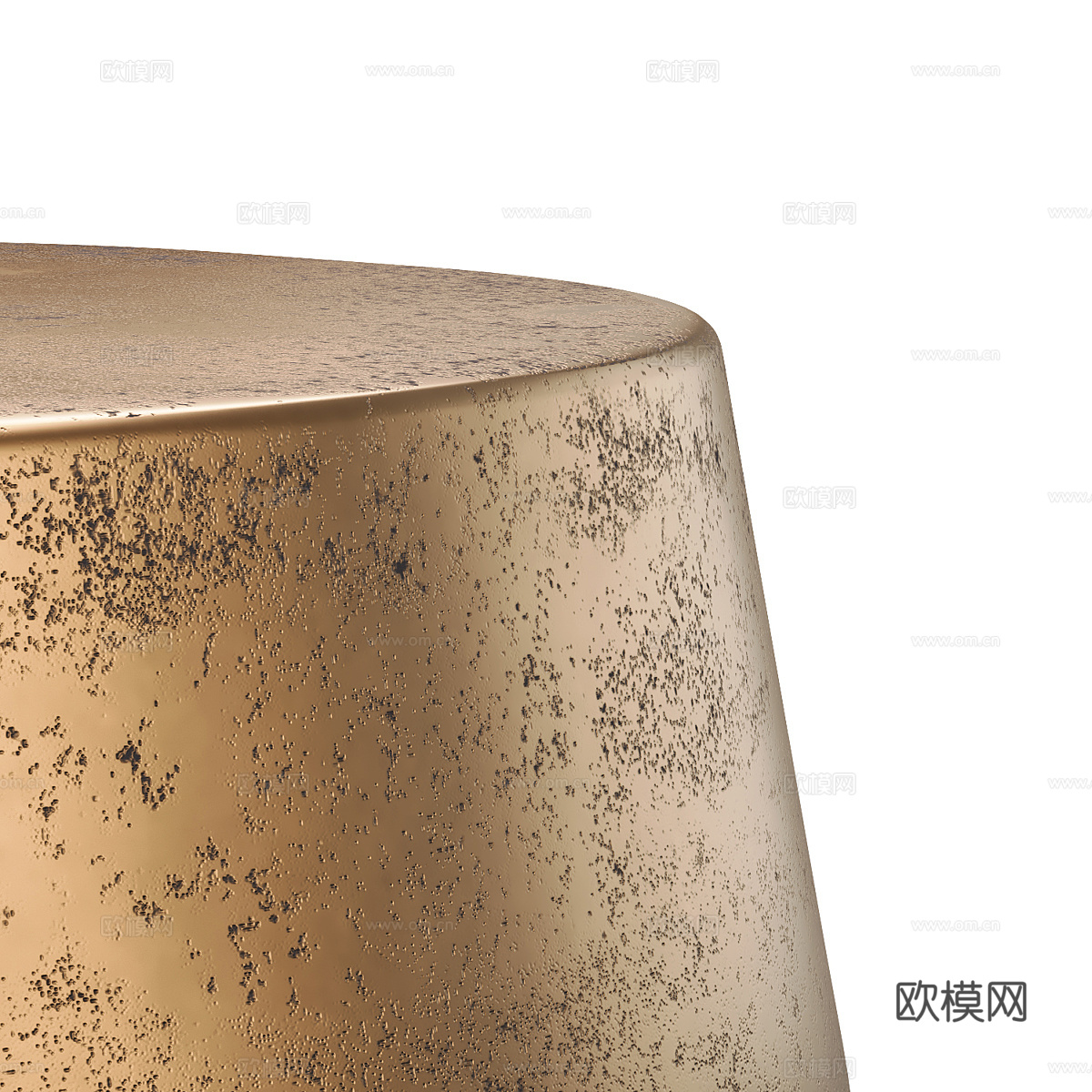 现代轻奢金属圆茶几3d模型